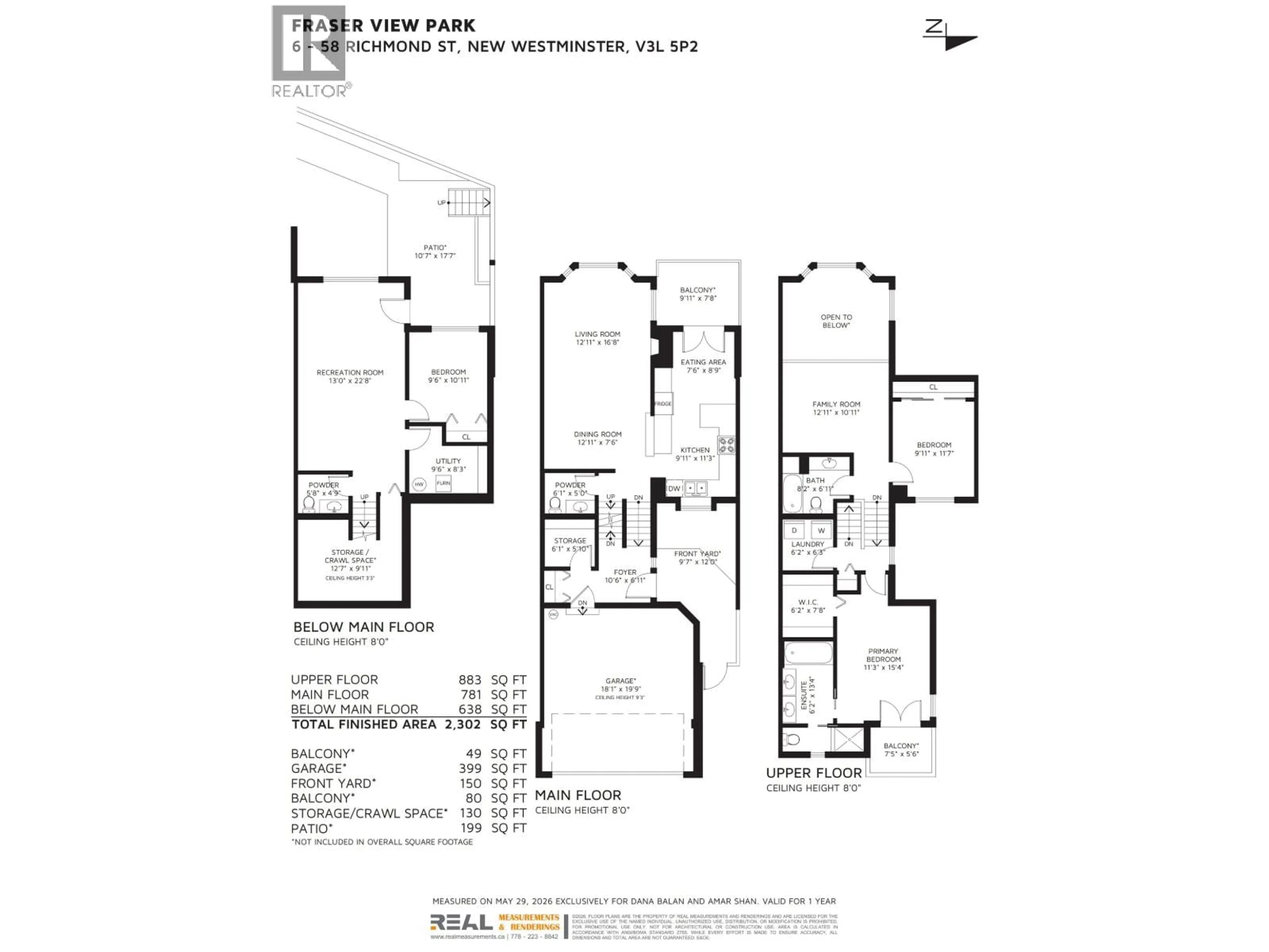 Floor plan for 6 - 58 RICHMOND STREET, New Westminster British Columbia V3L5P2