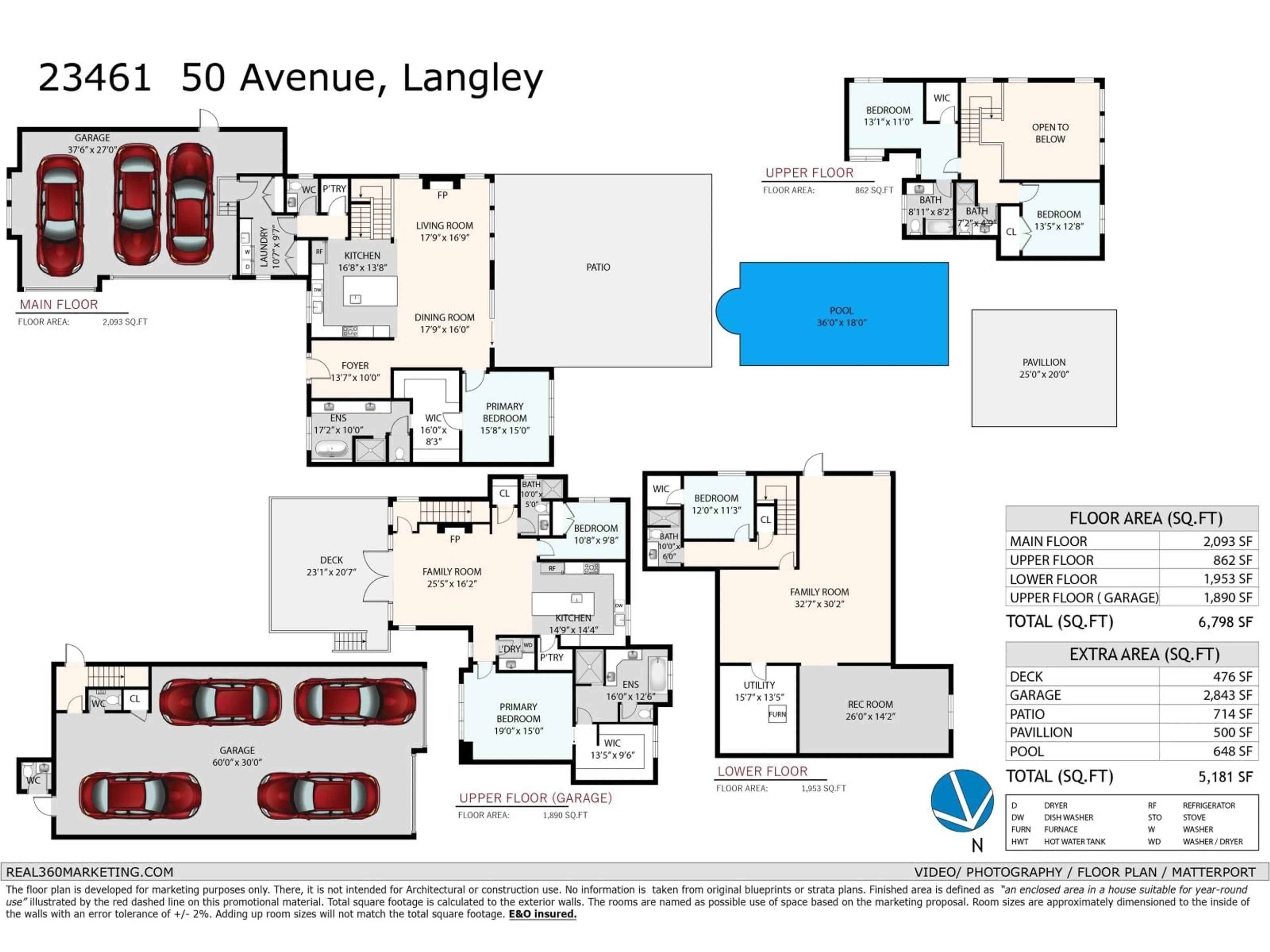 Floor plan for 23461 50 AVENUE, Langley British Columbia V2Z2S7