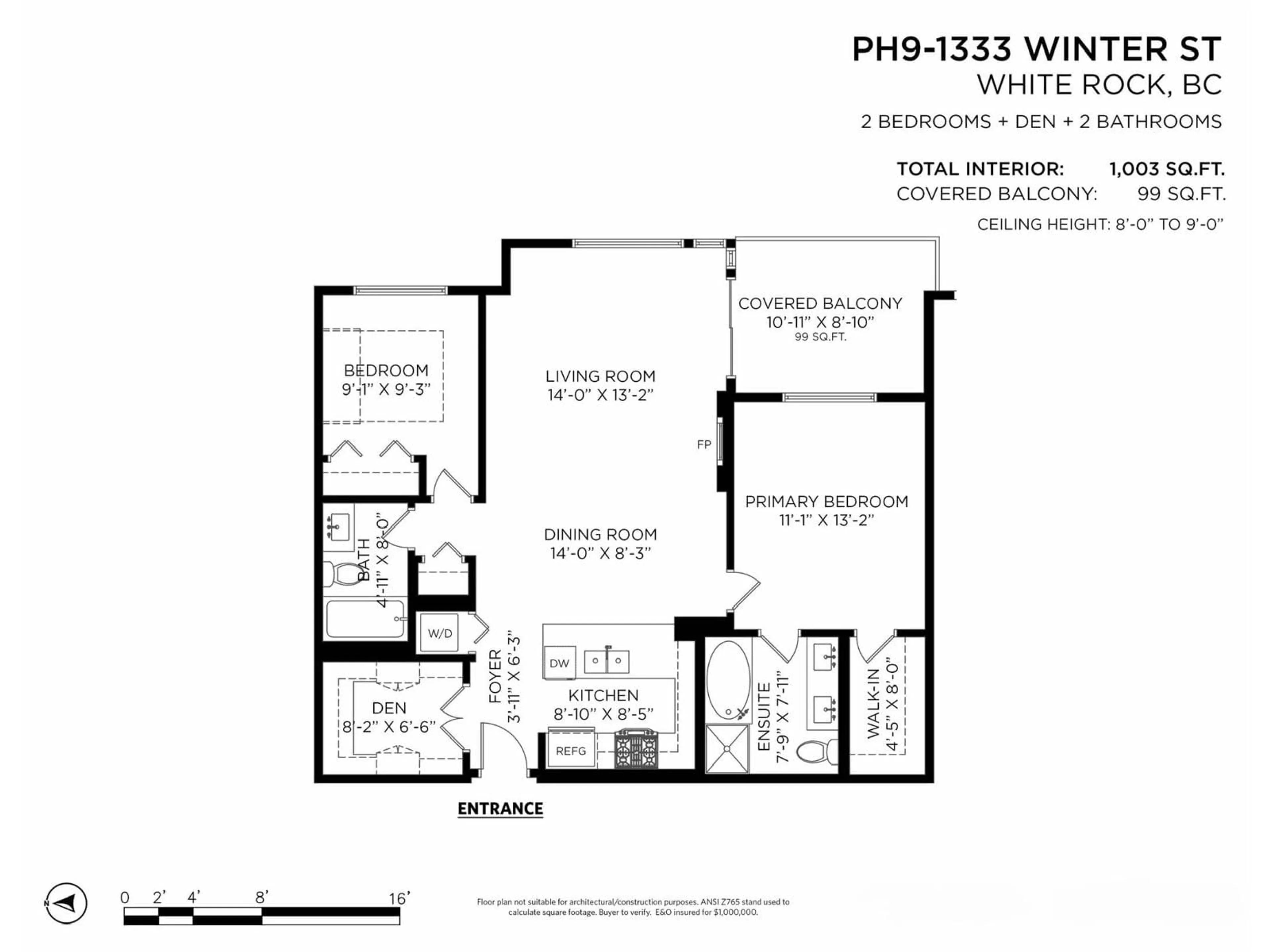 Floor plan for PH9 - 1333 WINTER STREET, White Rock British Columbia V4B3Y2
