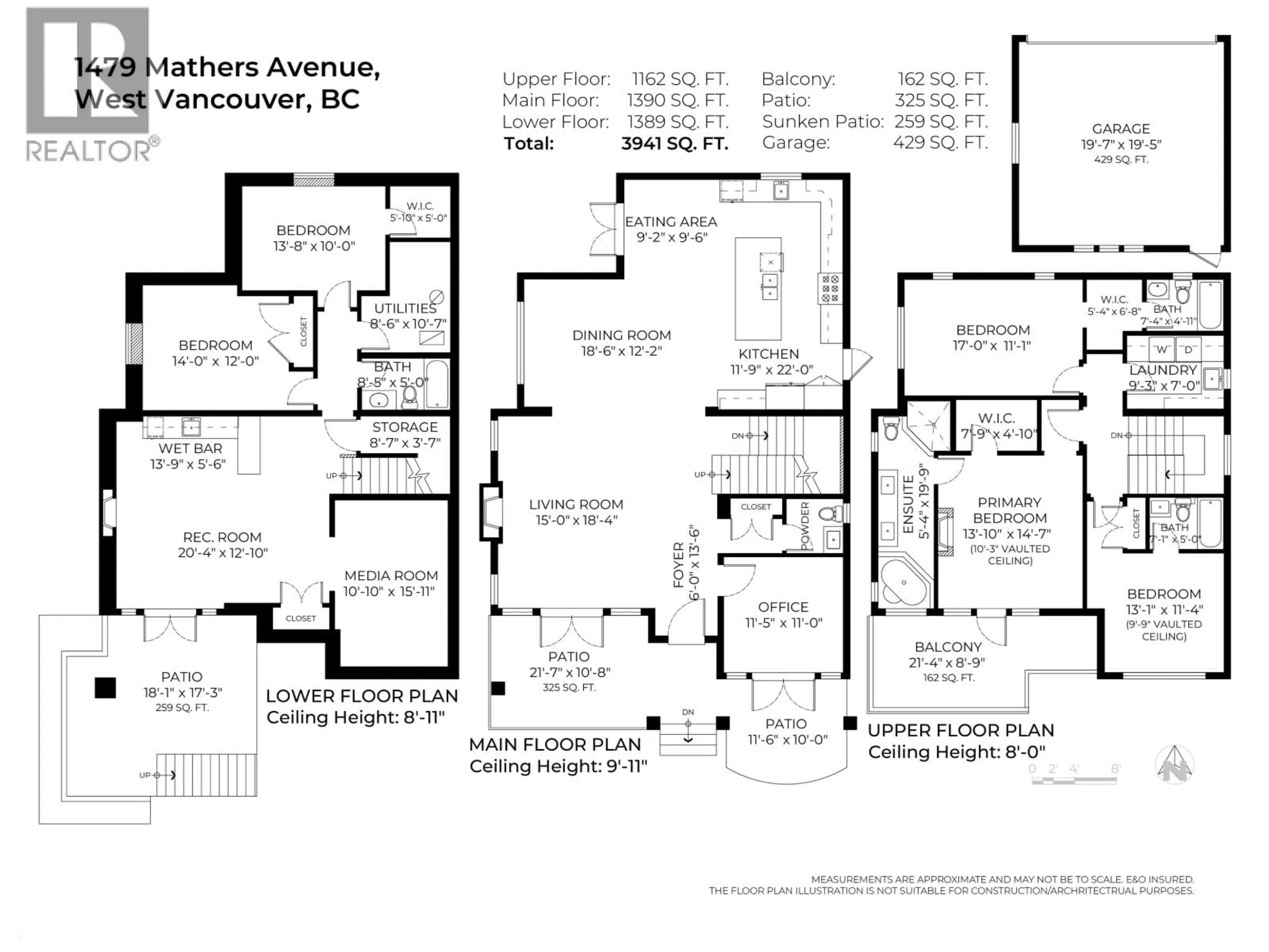 Floor plan for 1479 MATHERS AVENUE, West Vancouver British Columbia V7T2G5