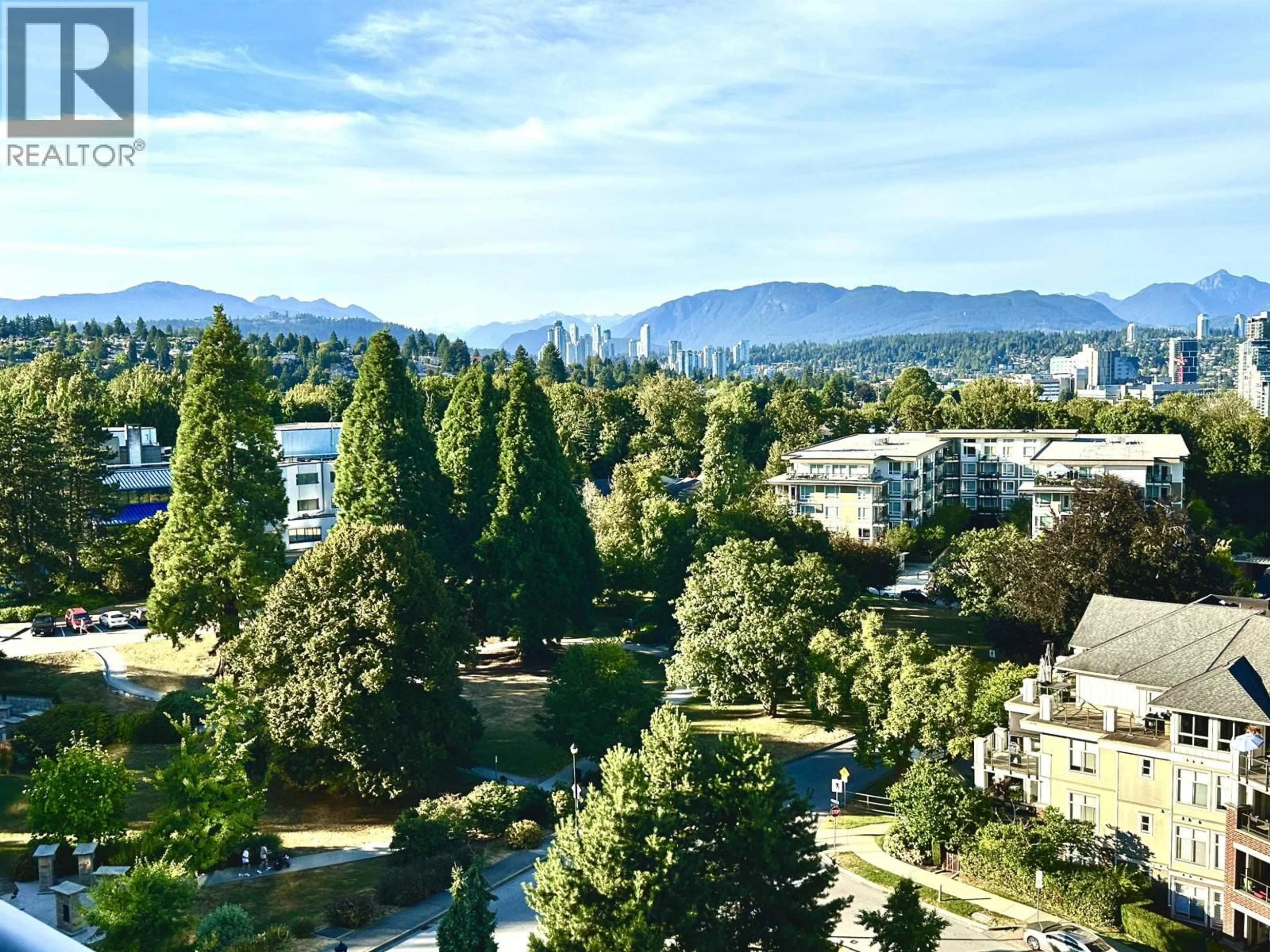 A pic from outside/outdoor area/front of a property/back of a property/a pic from drone, mountain view for 1103 - 280 ROSS DRIVE, New Westminster British Columbia V3L0C2
