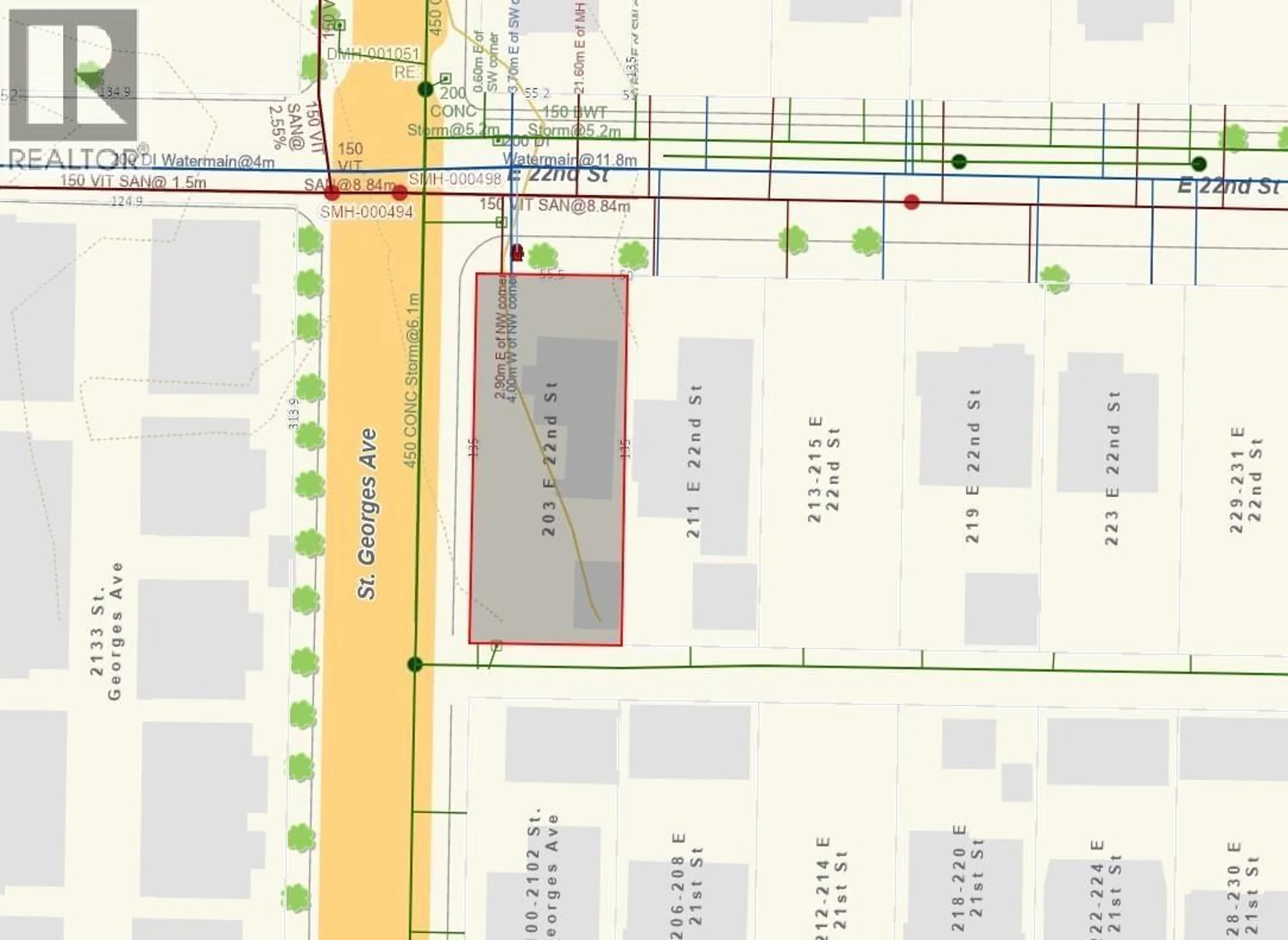 Picture of a map for 203 22ND STREET, North Vancouver British Columbia V7L3C5