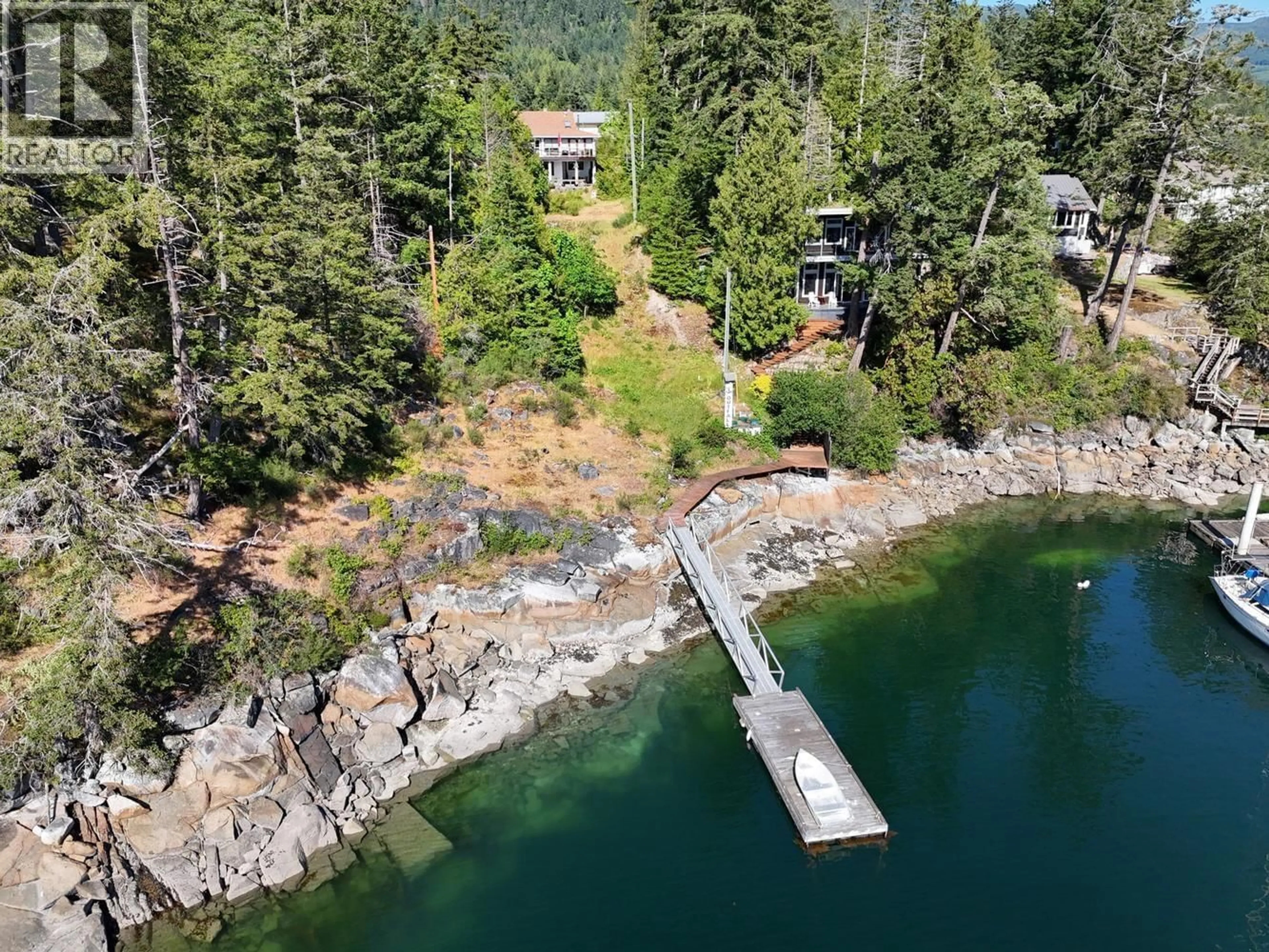 A pic from outside/outdoor area/front of a property/back of a property/a pic from drone, water/lake/river/ocean view for 13223 POOL ROAD, Garden Bay British Columbia V0N1S1
