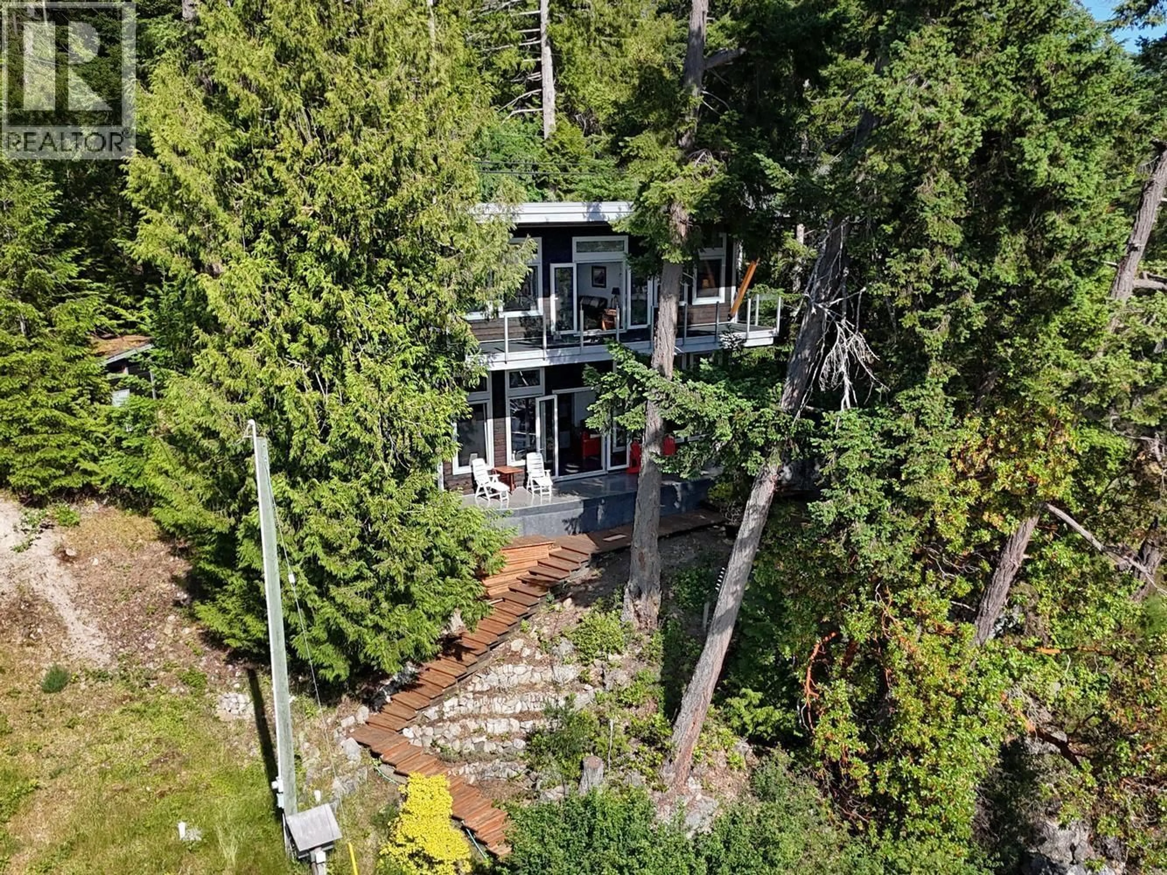 A pic from outside/outdoor area/front of a property/back of a property/a pic from drone, forest/trees view for 13223 POOL ROAD, Garden Bay British Columbia V0N1S1