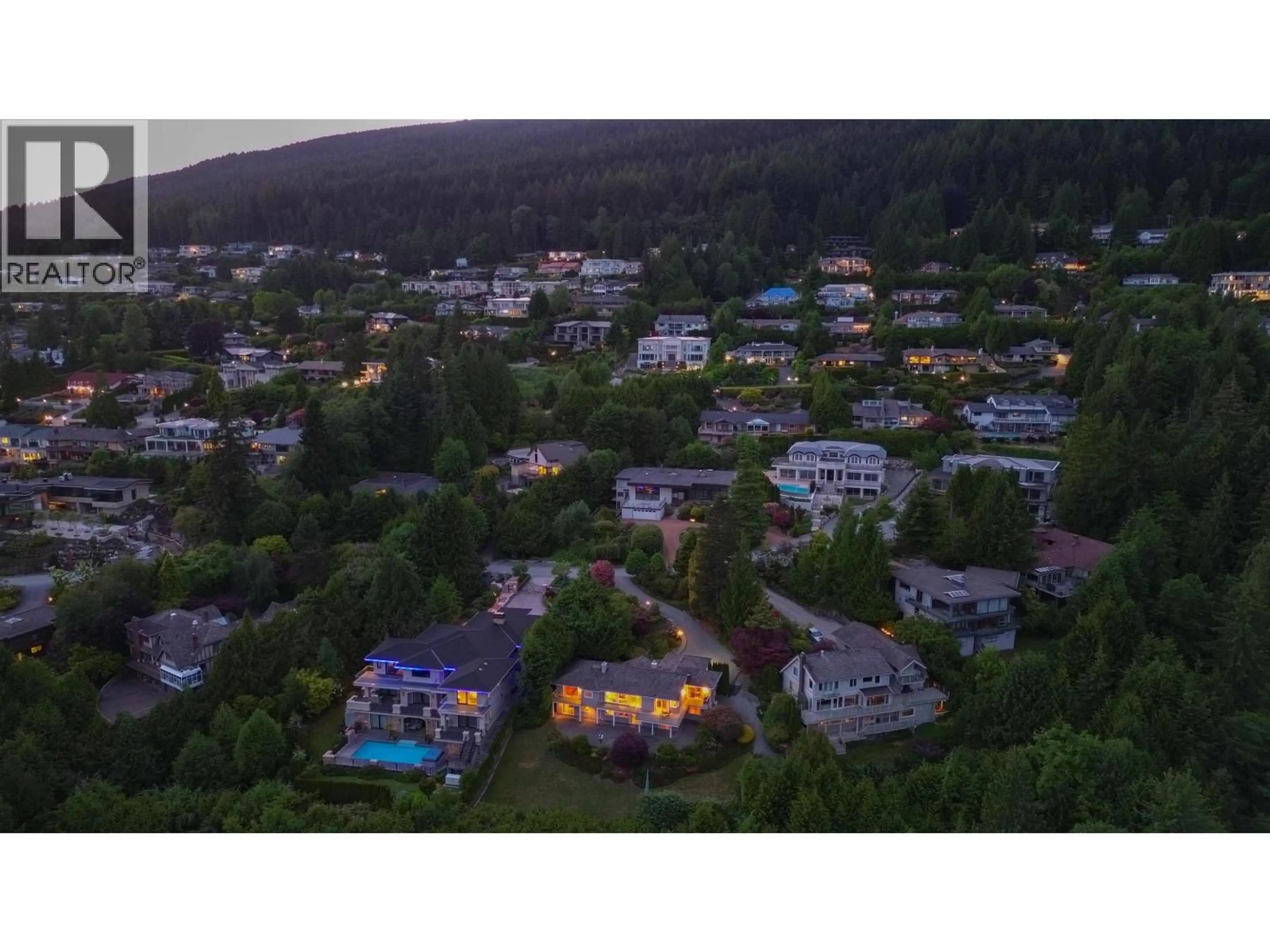 A pic from outside/outdoor area/front of a property/back of a property/a pic from drone, mountain view for 1440 SANDHURST PLACE, West Vancouver British Columbia V7S2P3