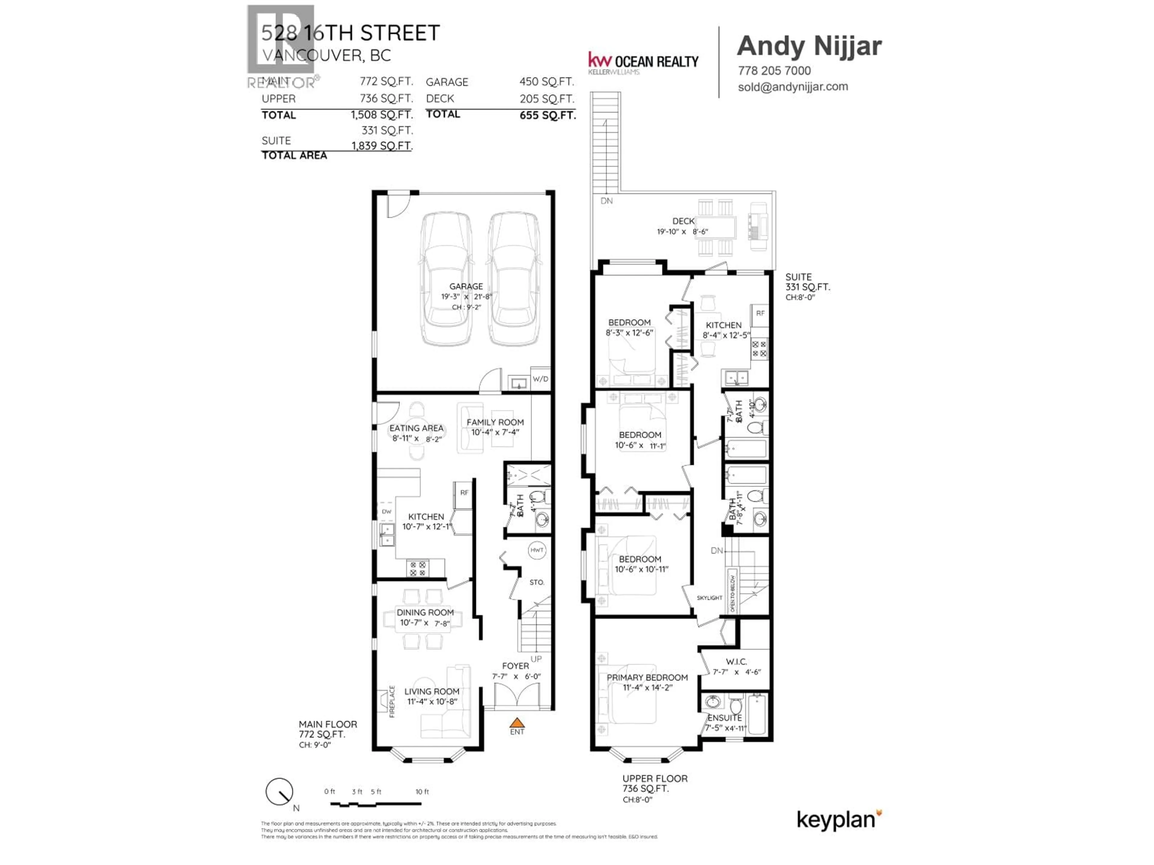 Floor plan for 528 SIXTEEN STREET, New Westminster British Columbia V3M4R3