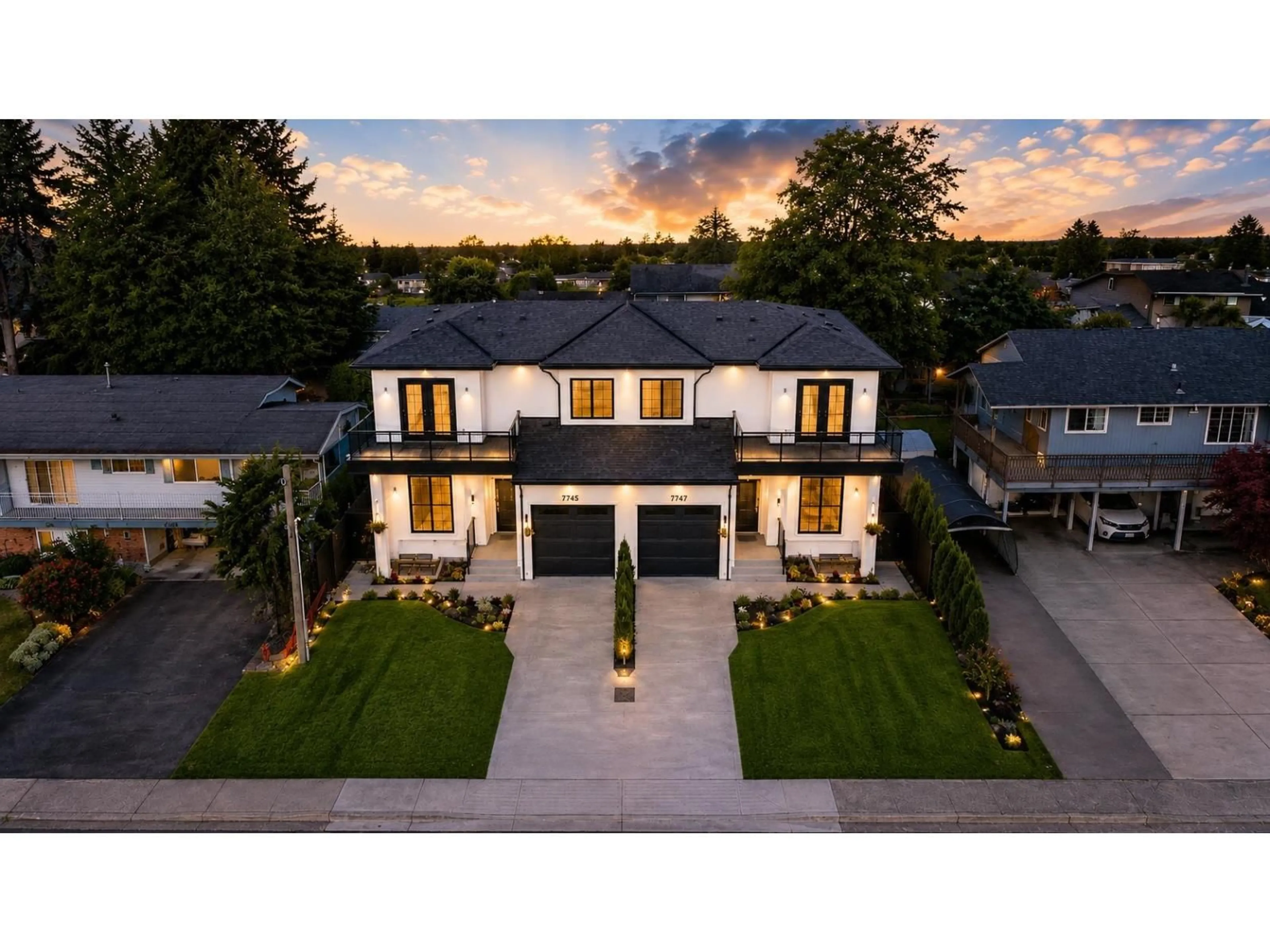 A pic from outside/outdoor area/front of a property/back of a property/a pic from drone, street for 7747 112 STREET, Delta British Columbia V4C4V9