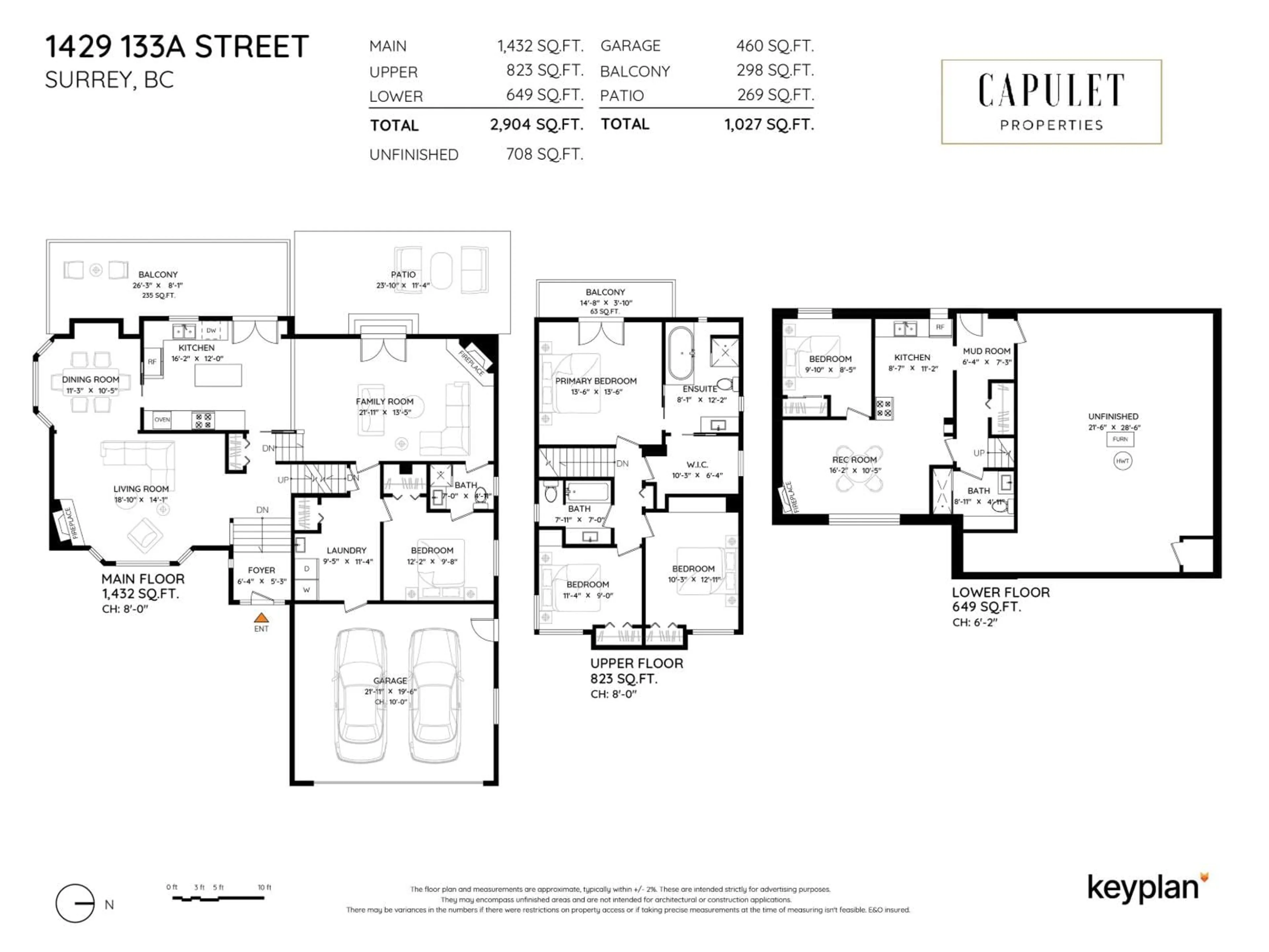 Floor plan for 1429 133A STREET, Surrey British Columbia V4A6A2