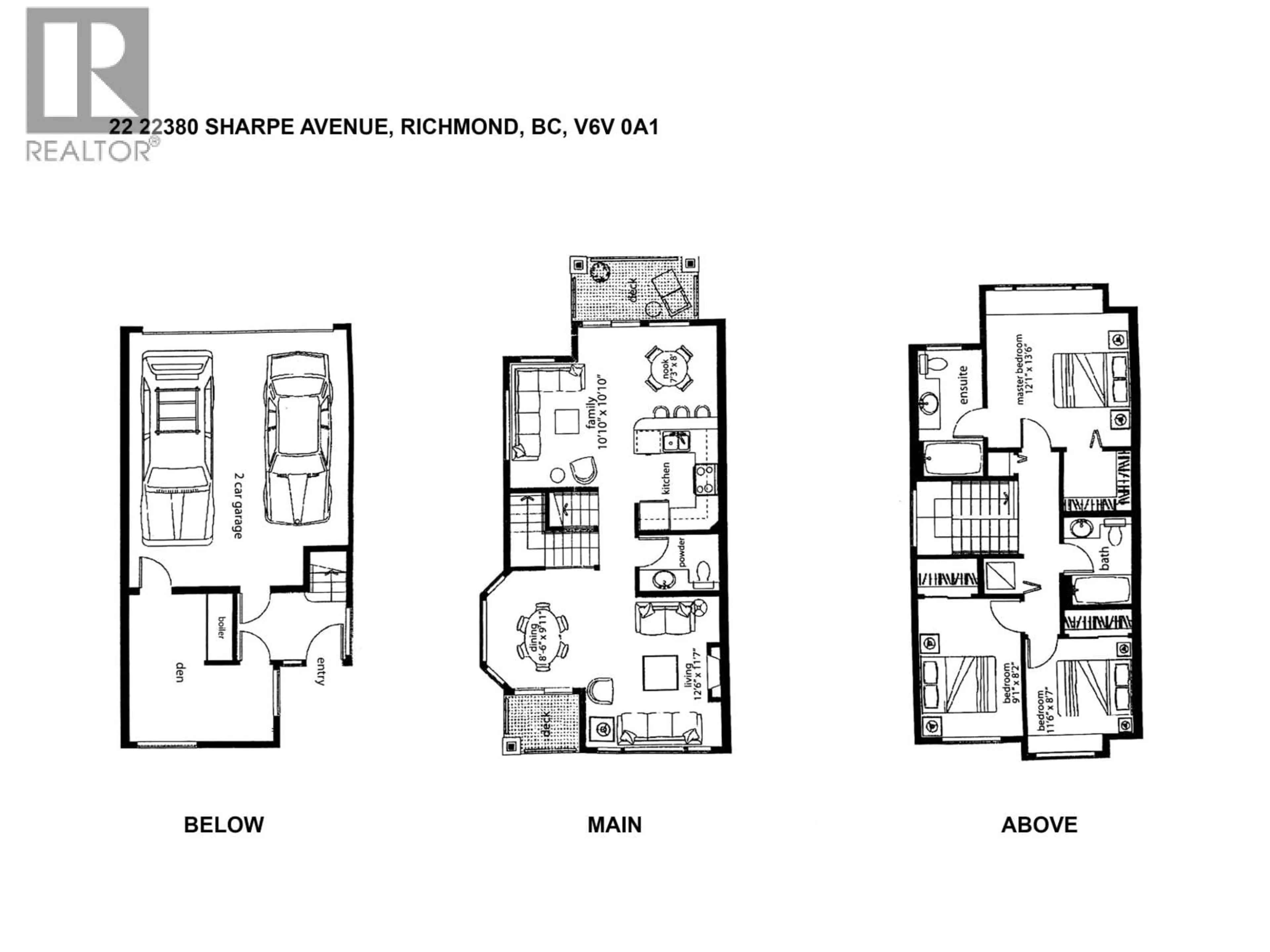 Floor plan for 22 - 22380 SHARPE AVENUE, Richmond British Columbia V6V0A1