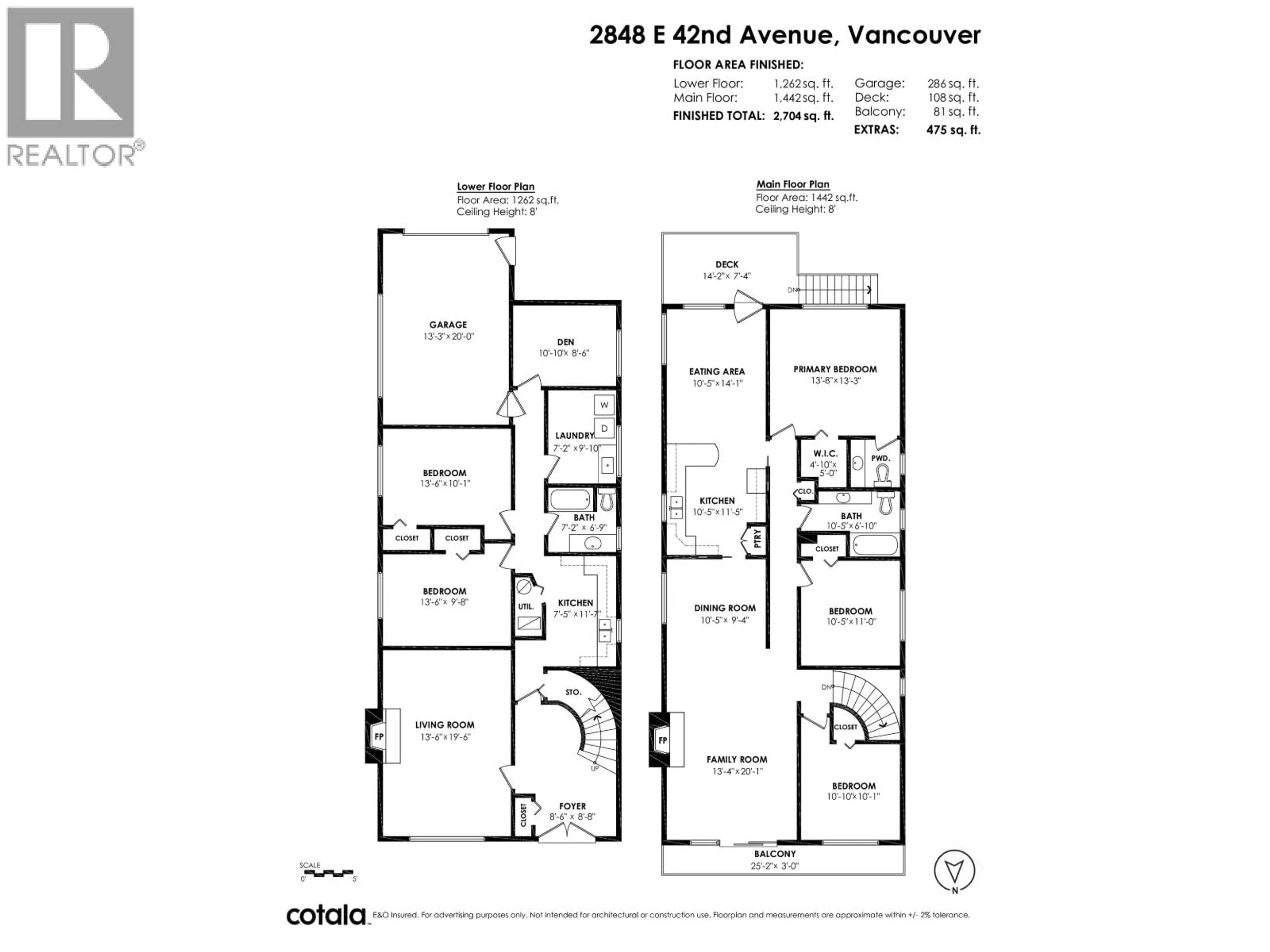 Floor plan for 2848 42ND AVENUE, Vancouver British Columbia V5R2Y4