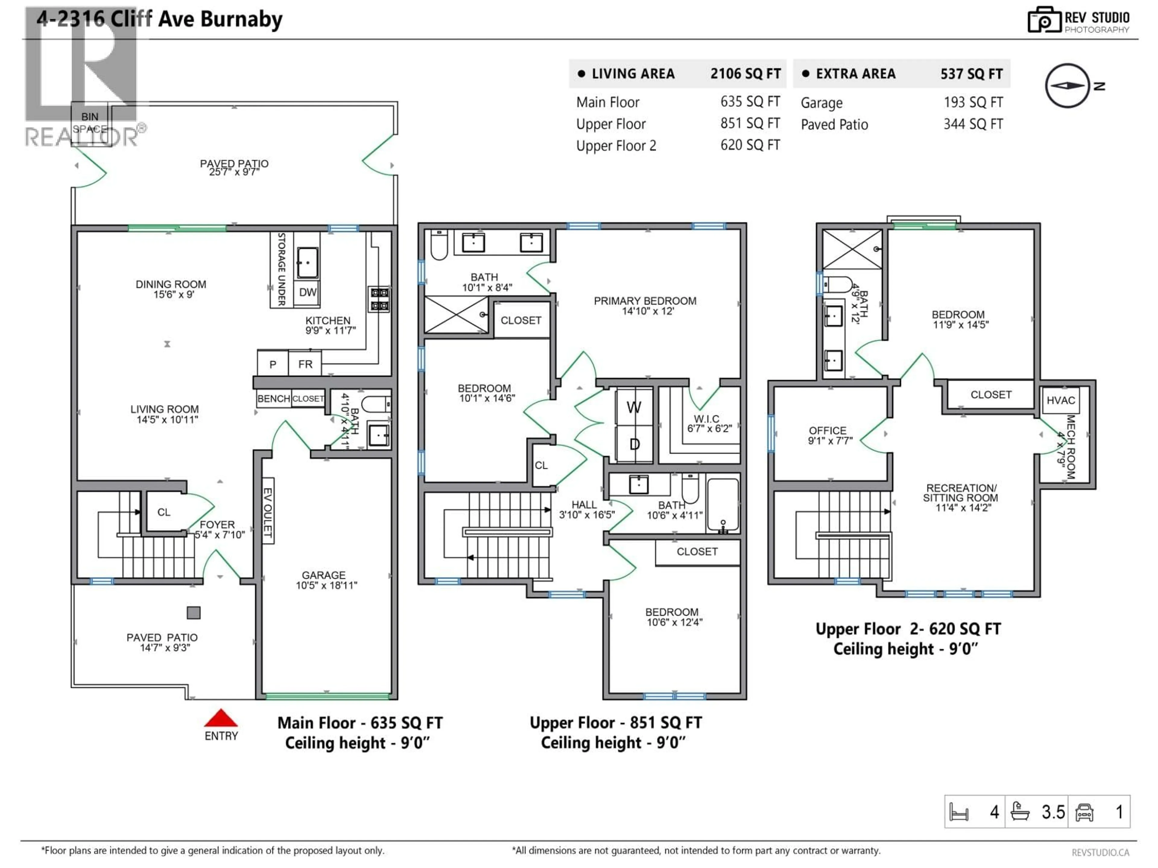 Floor plan for 4 - 2316 CLIFF AVENUE, Burnaby British Columbia V5A2L2