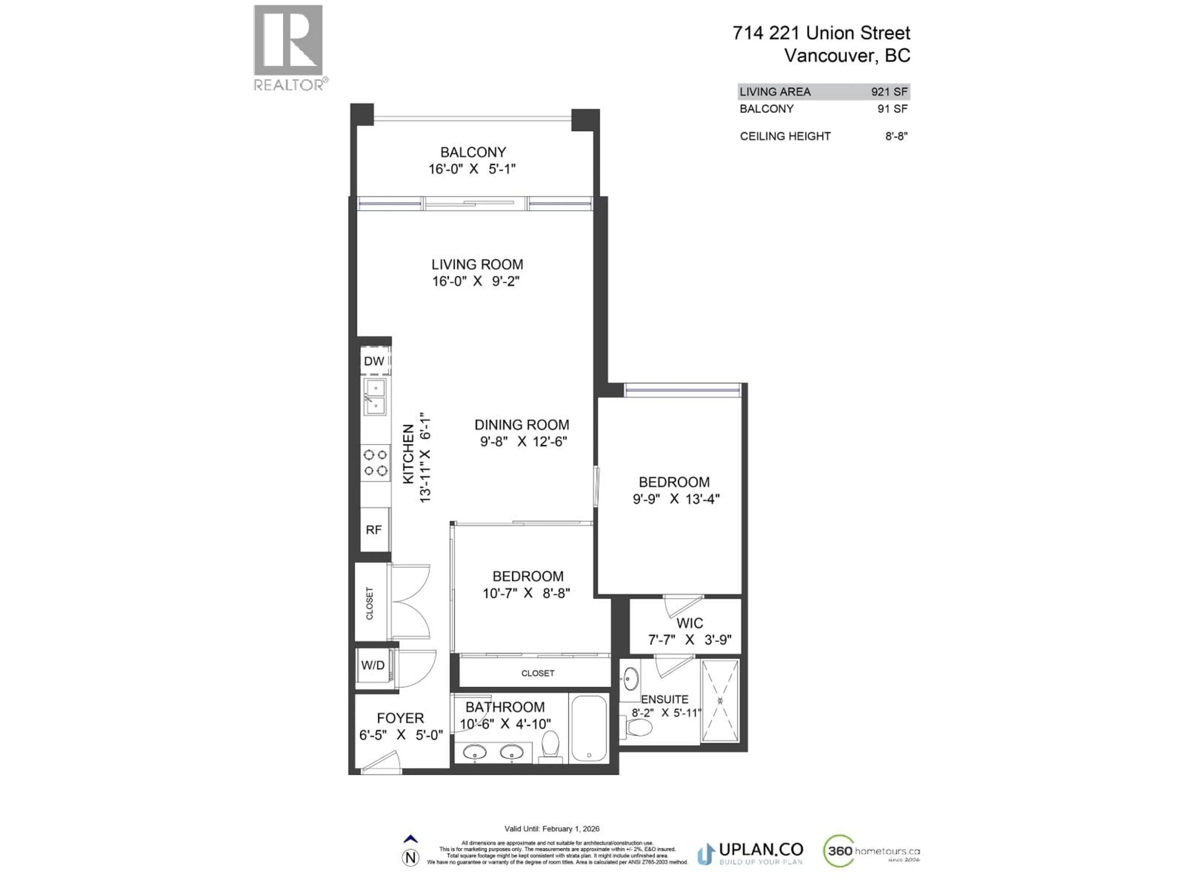 Floor plan for 714 - 221 UNION STREET, Vancouver British Columbia V6A0B4