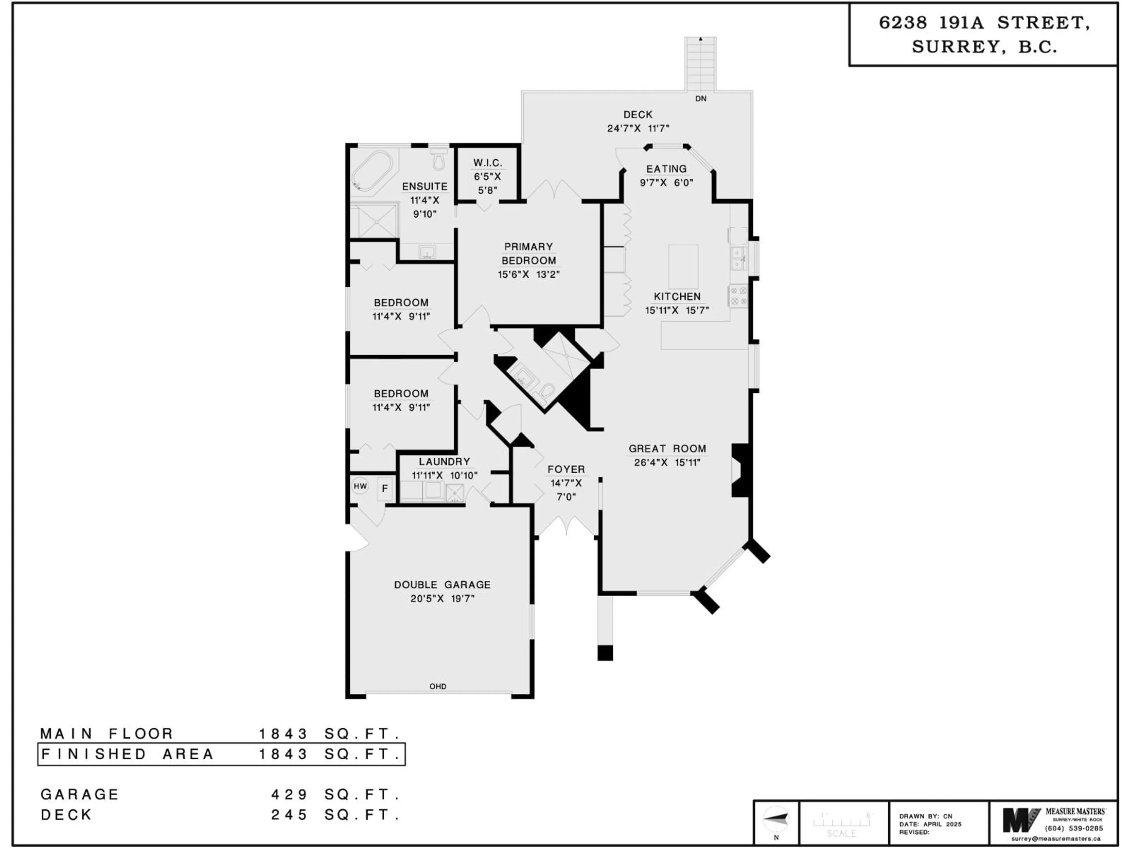 Floor plan for 6238 191A STREET, Surrey British Columbia V3S8C6