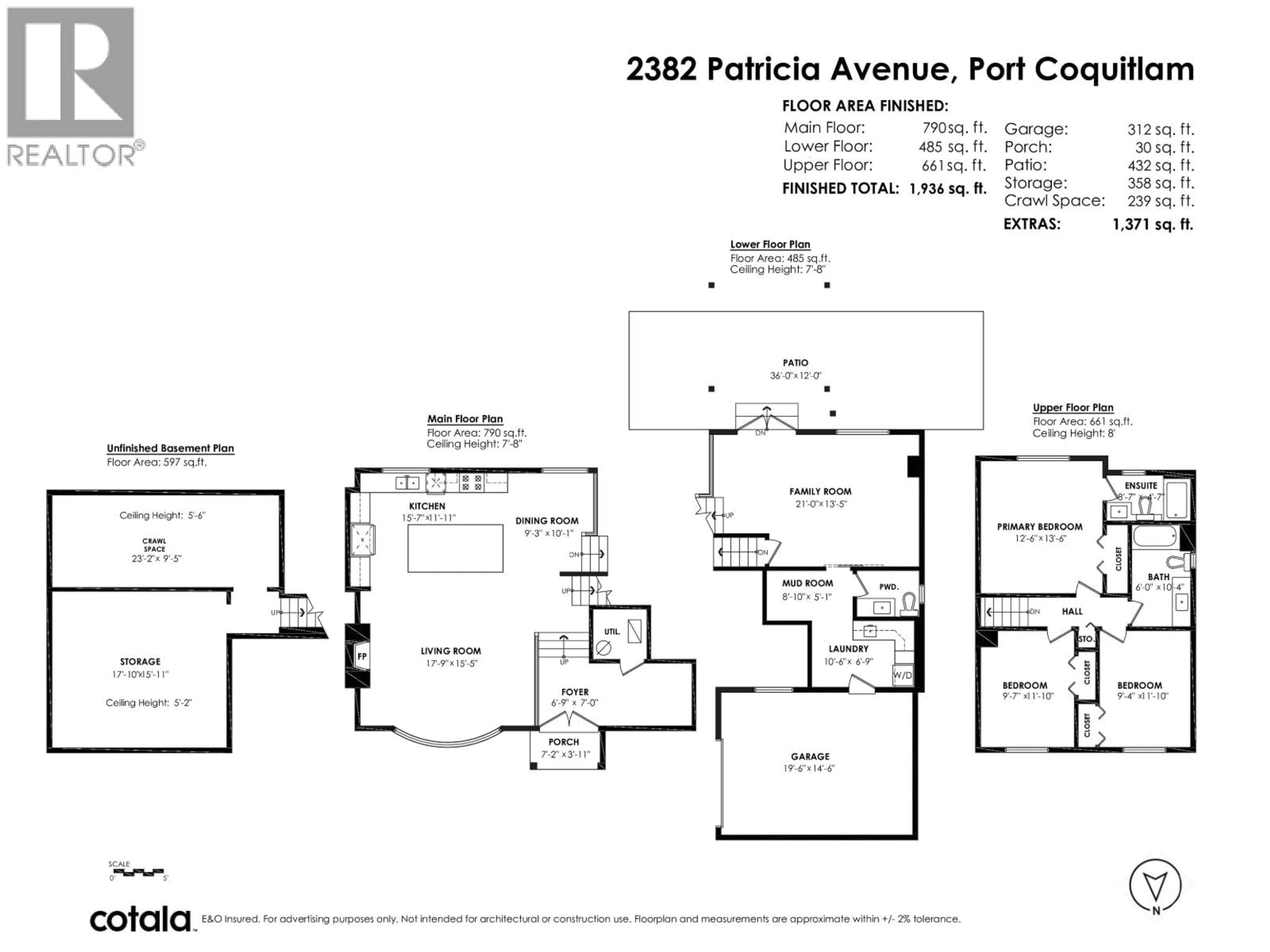 Floor plan for 2382 PATRICIA AVENUE, Port Coquitlam British Columbia V3B2H3