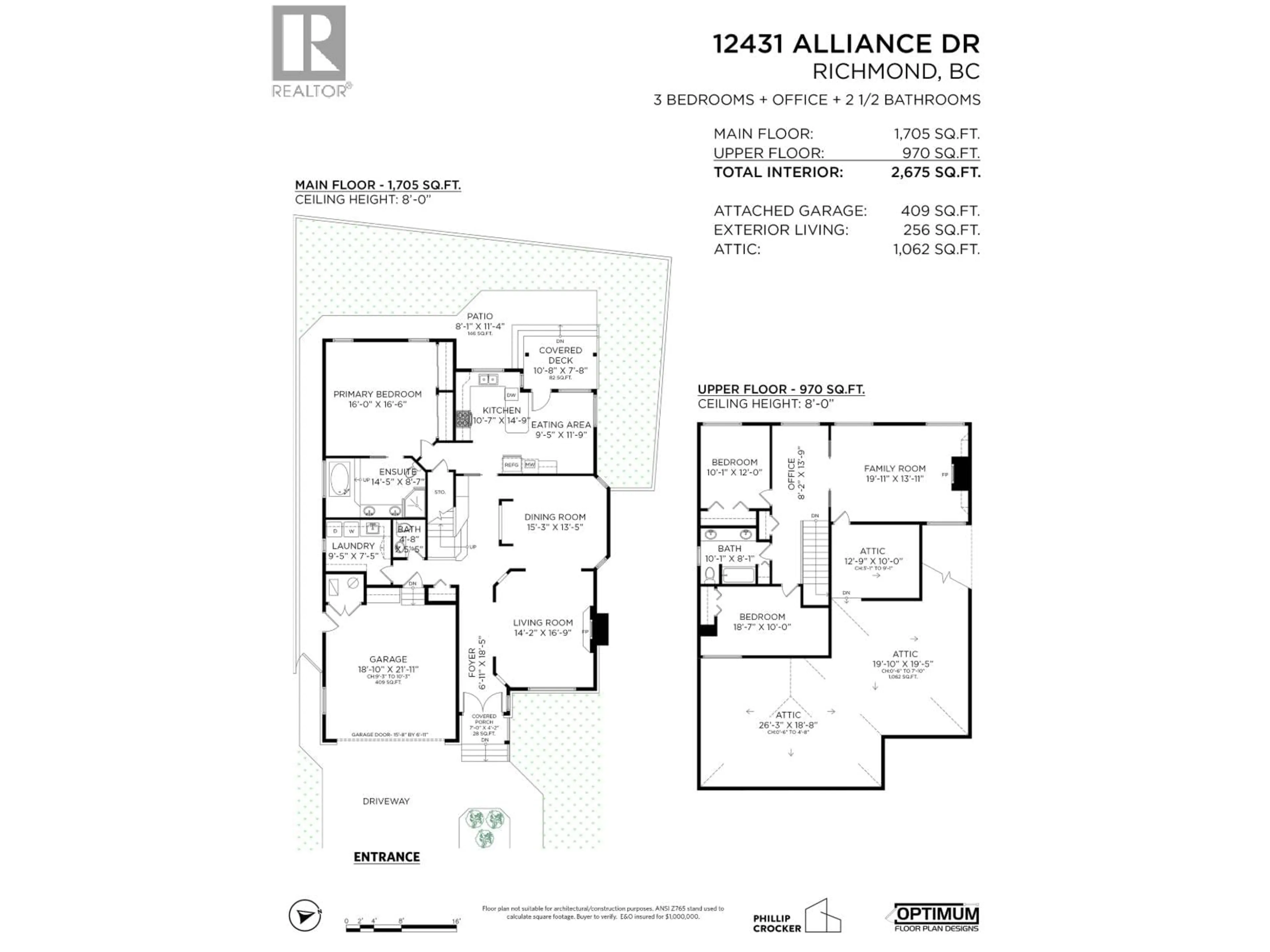 Floor plan for 12431 ALLIANCE DRIVE, Richmond British Columbia V7E6J2