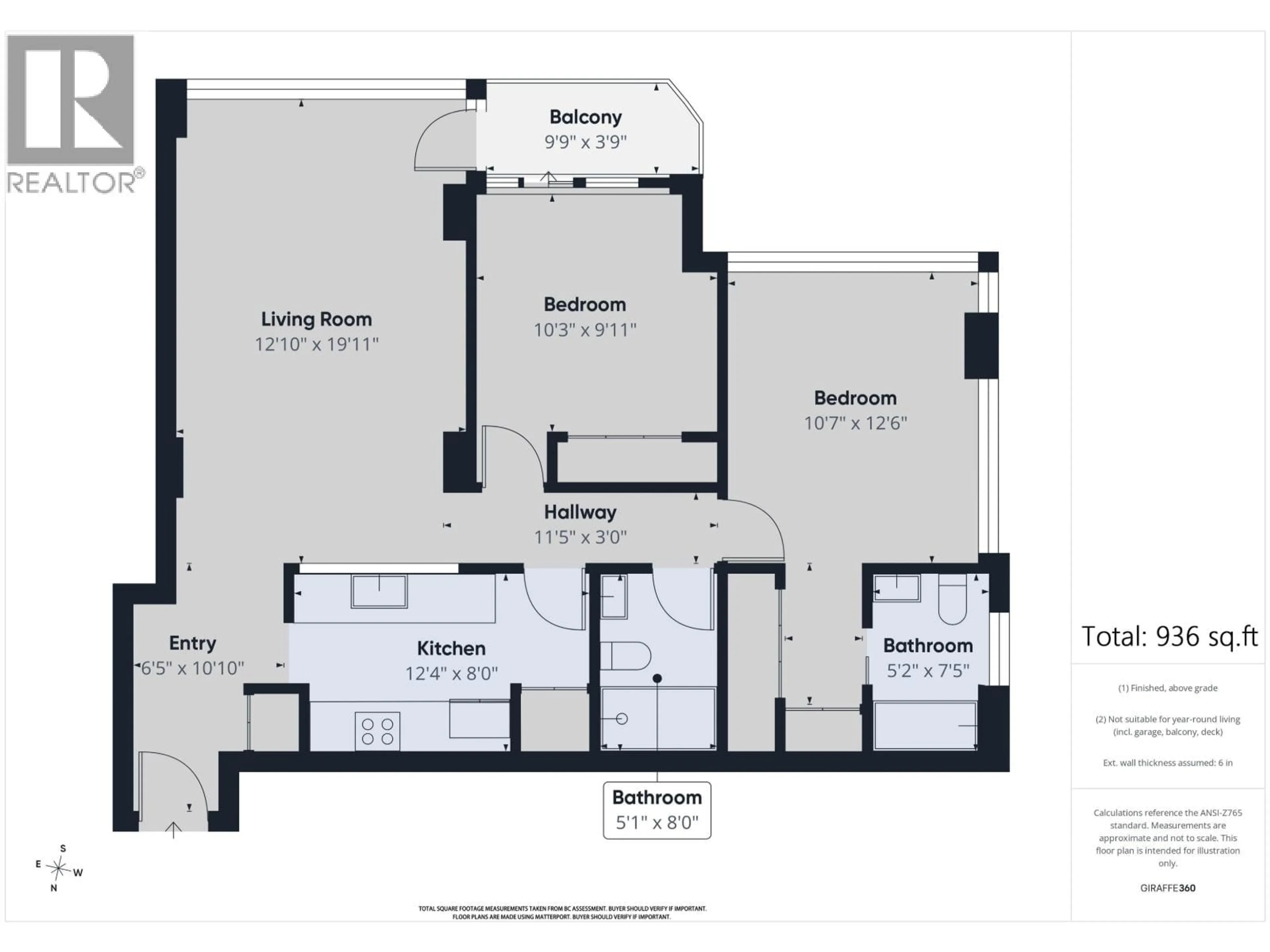 Floor plan for 402 - 9633 MANCHESTER DRIVE, Burnaby British Columbia V3N4Y9