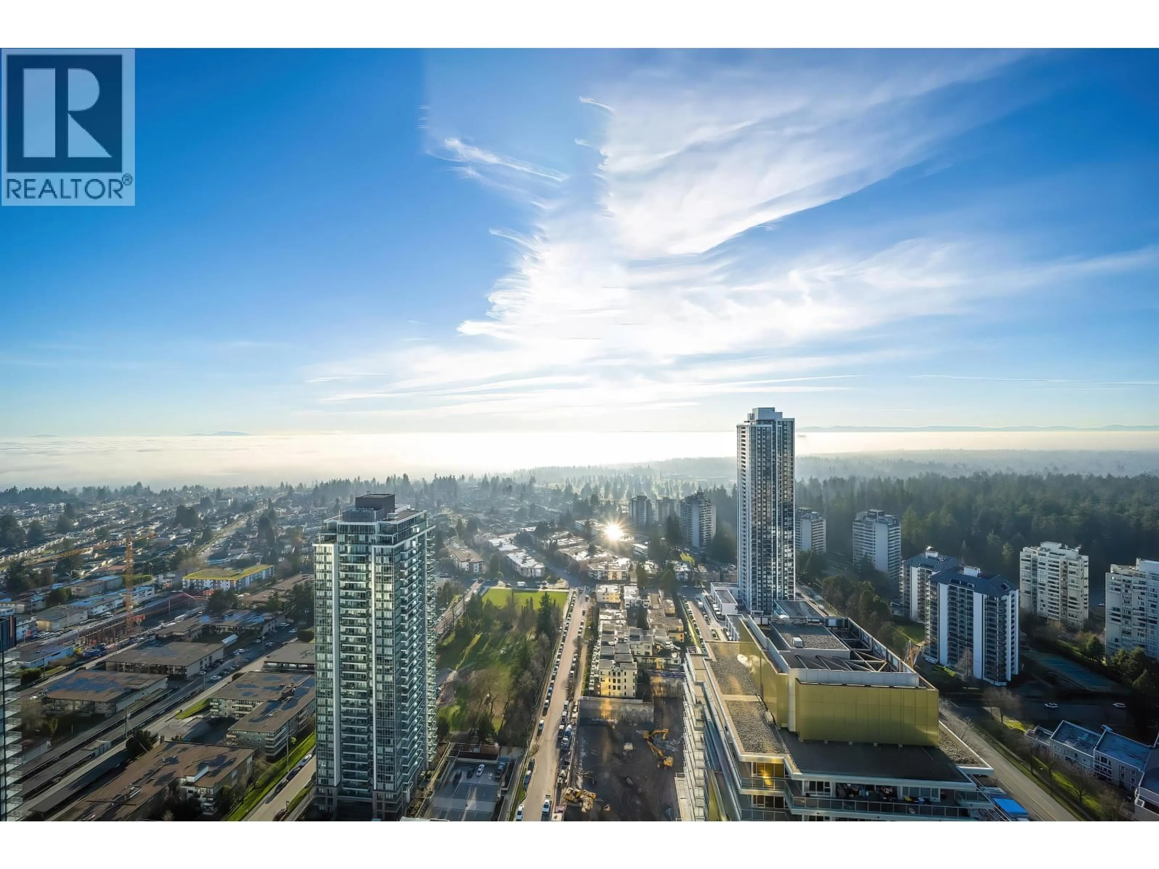 A pic from outside/outdoor area/front of a property/back of a property/a pic from drone, city buildings view from balcony for 3804 - 6383 MCKAY AVENUE, Burnaby British Columbia V5H0H8