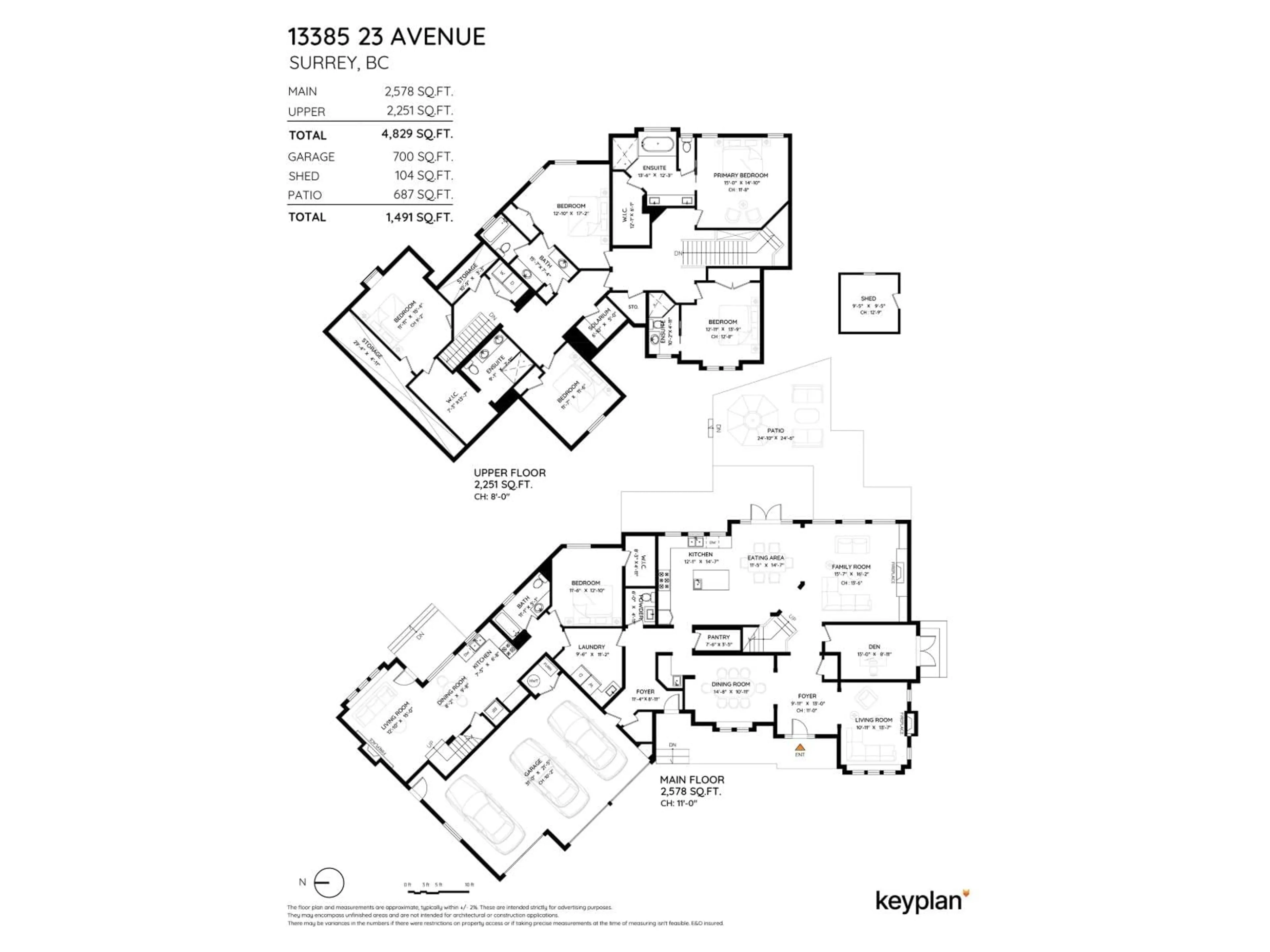 Floor plan for 13385 23 AVENUE, Surrey British Columbia V4A9S9
