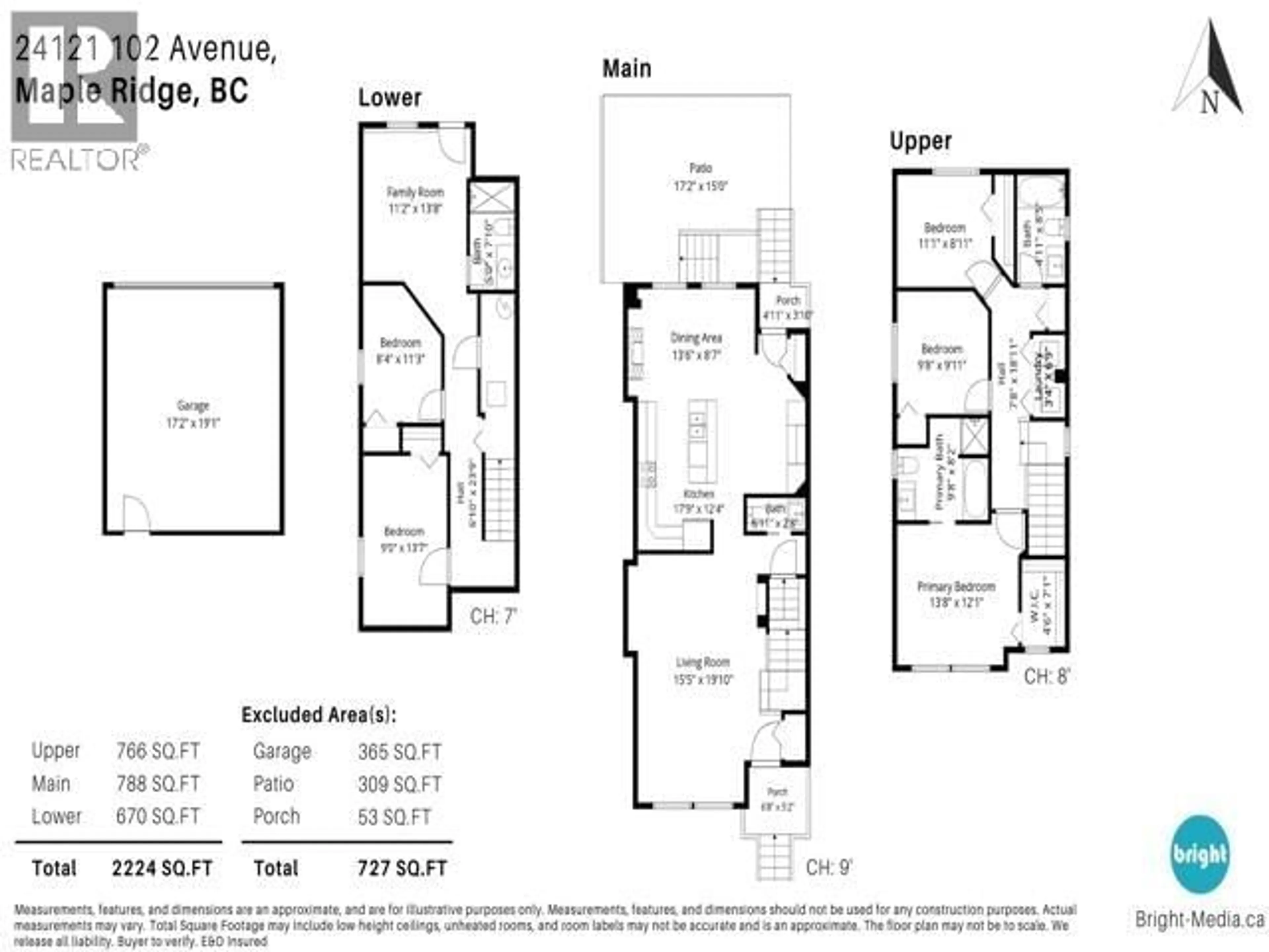 Floor plan for 24121 102ND AVENUE, Maple Ridge British Columbia V2W2A2