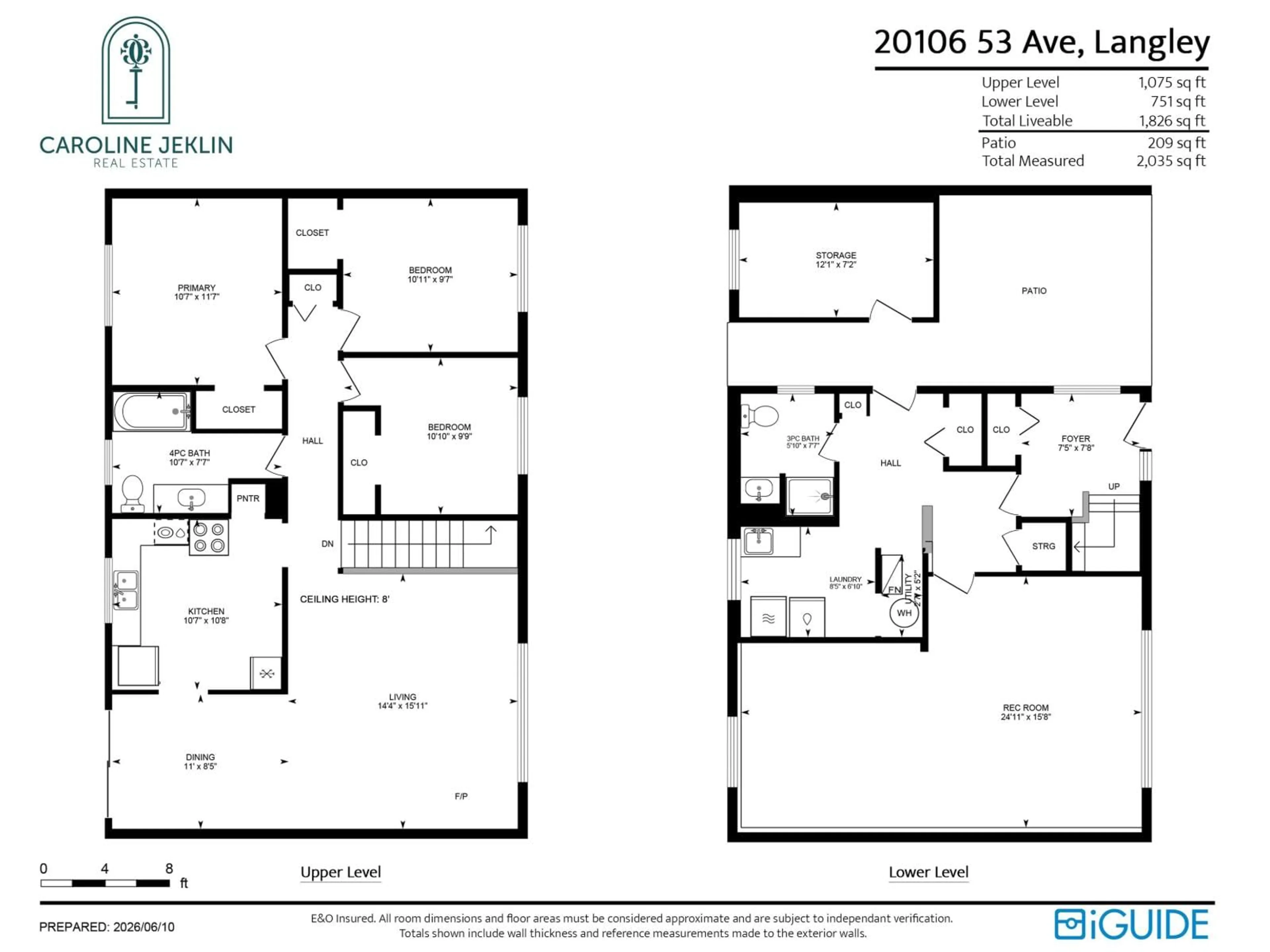 Floor plan for 20106 53 AVENUE, Langley British Columbia V3A3T9