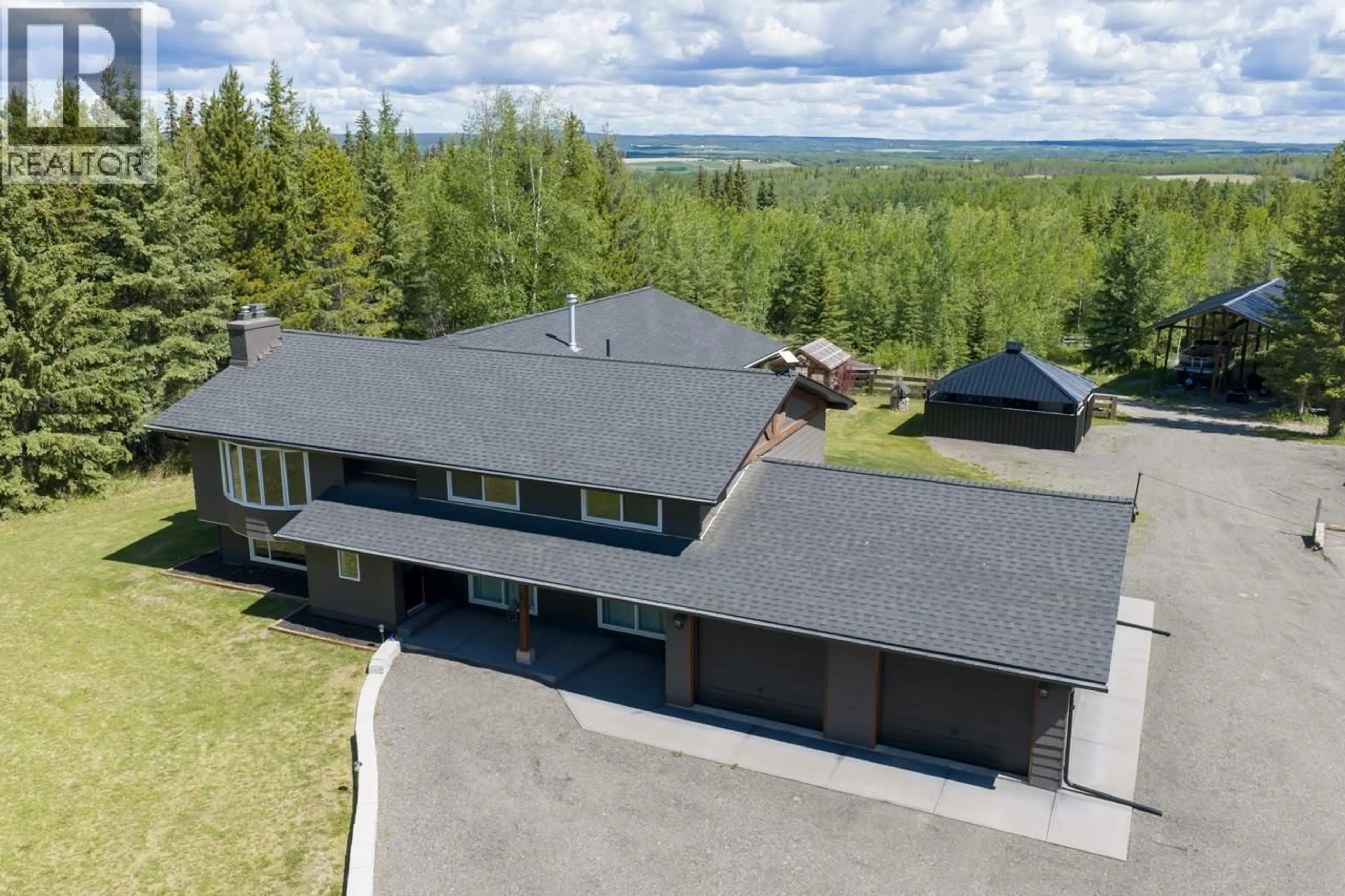 A pic from outside/outdoor area/front of a property/back of a property/a pic from drone, unknown for 1375 MARKAY DRIVE, Vanderhoof British Columbia V0J3A1