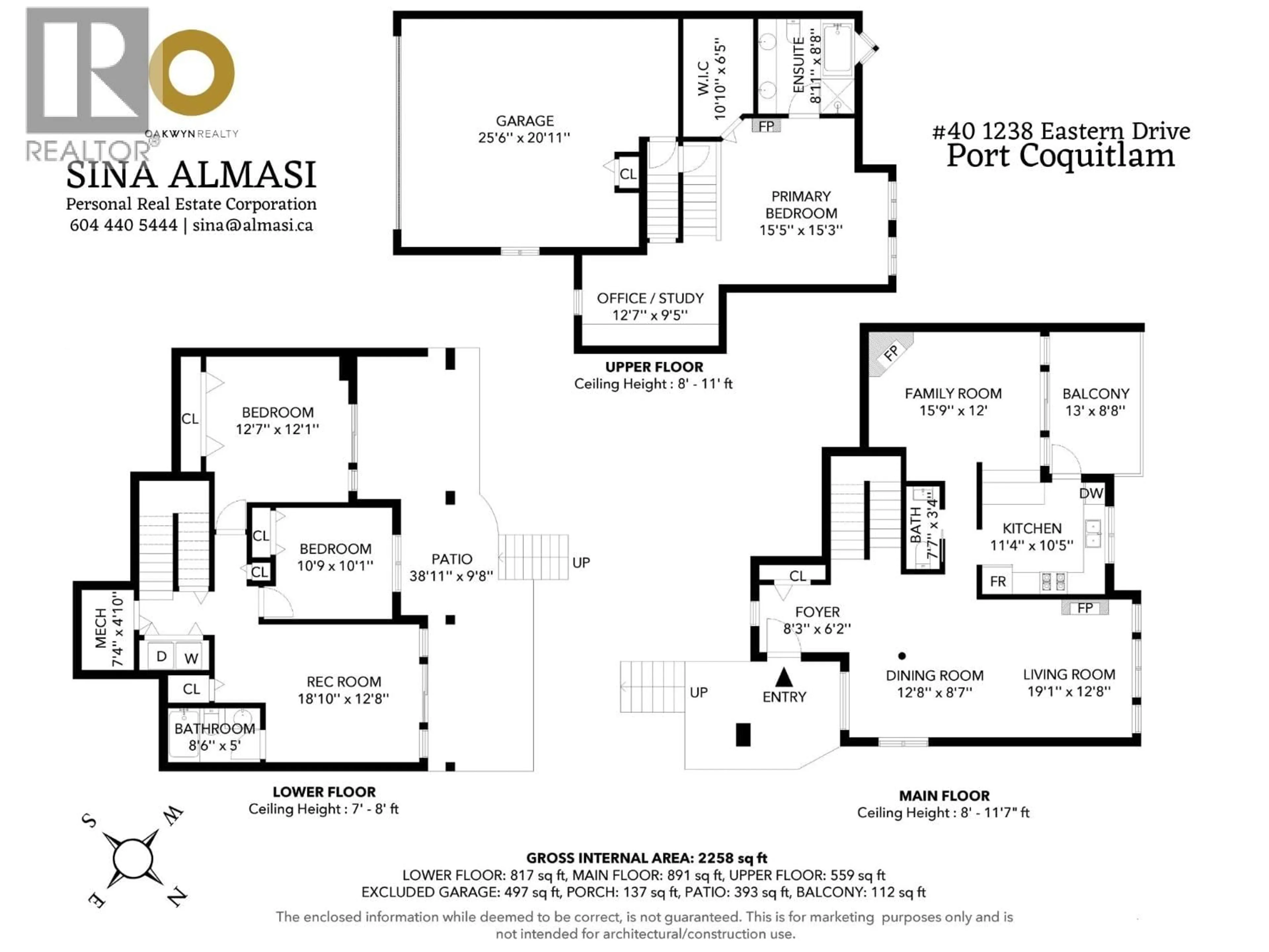 Floor plan for 40 - 1238 EASTERN DRIVE, Port Coquitlam British Columbia V3C6C5