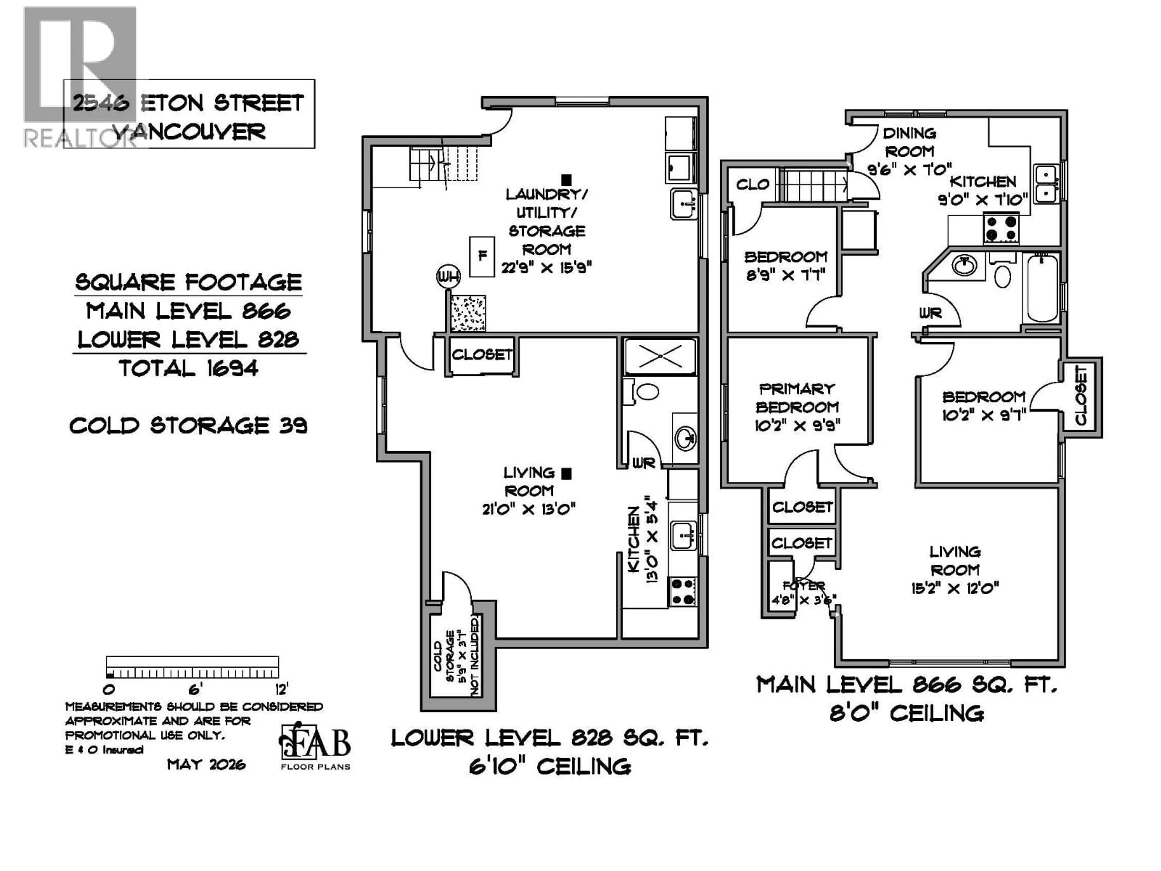 Floor plan for 2546 ETON STREET, Vancouver British Columbia V5K1J7