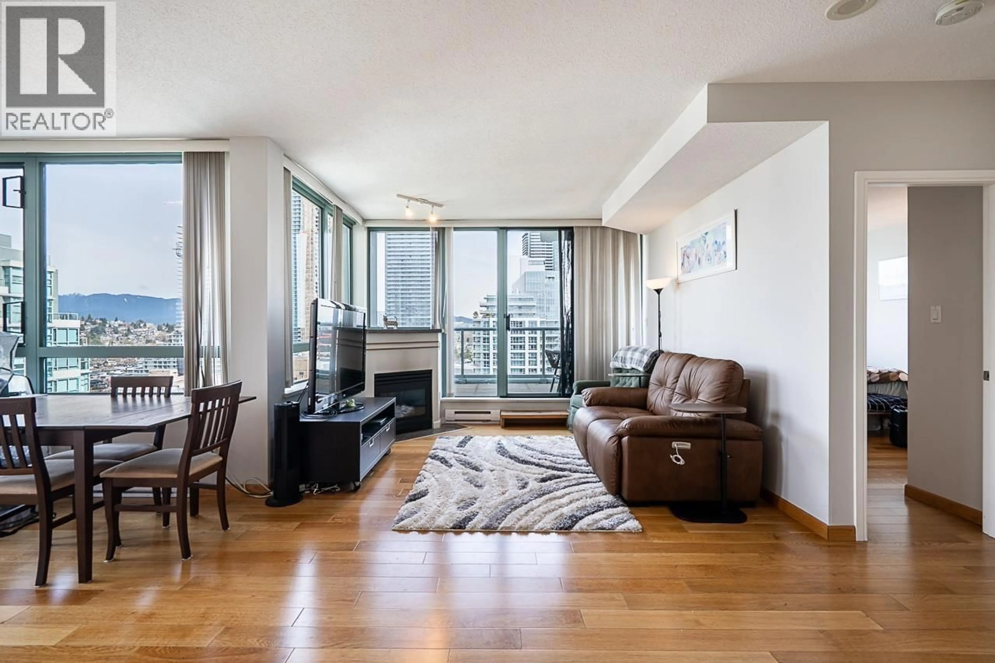 Living room with furniture, wood/laminate floor for 2504 - 4398 BUCHANAN STREET, Burnaby British Columbia V5C6R7
