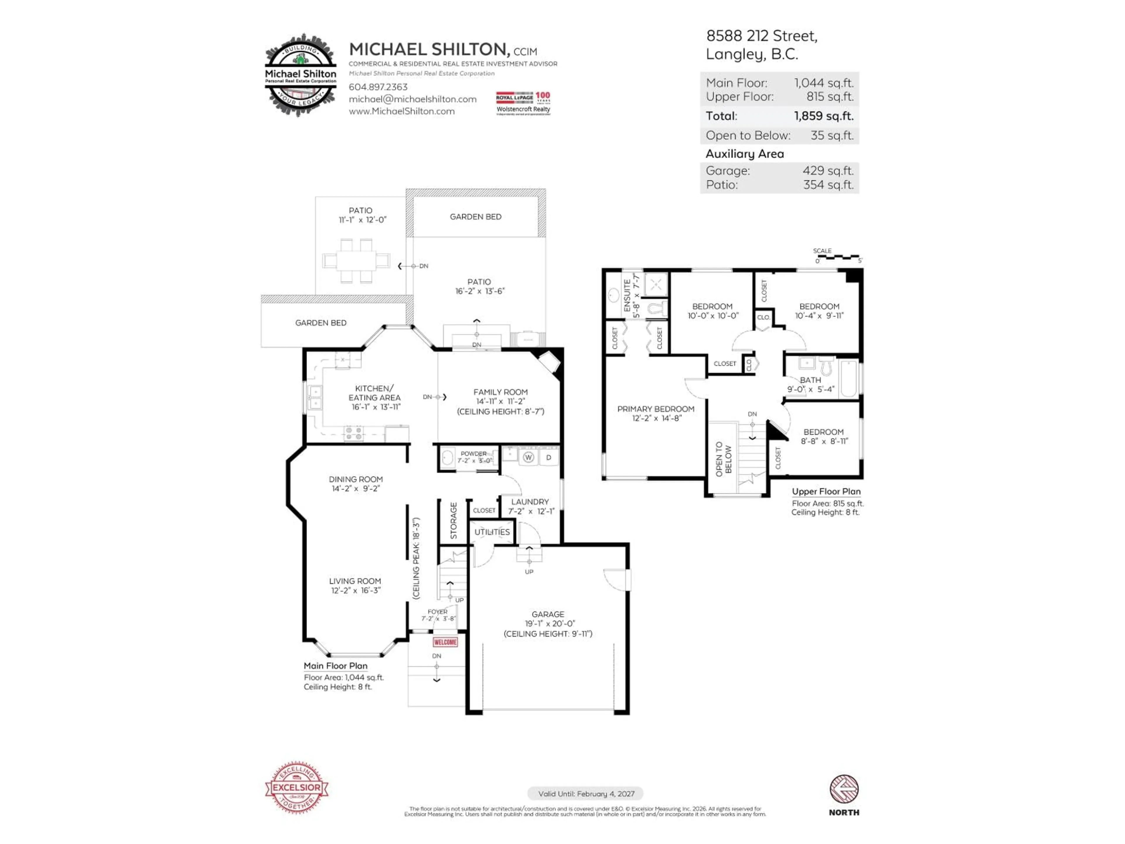 Floor plan for 8588 212 STREET, Langley British Columbia V1M2E7