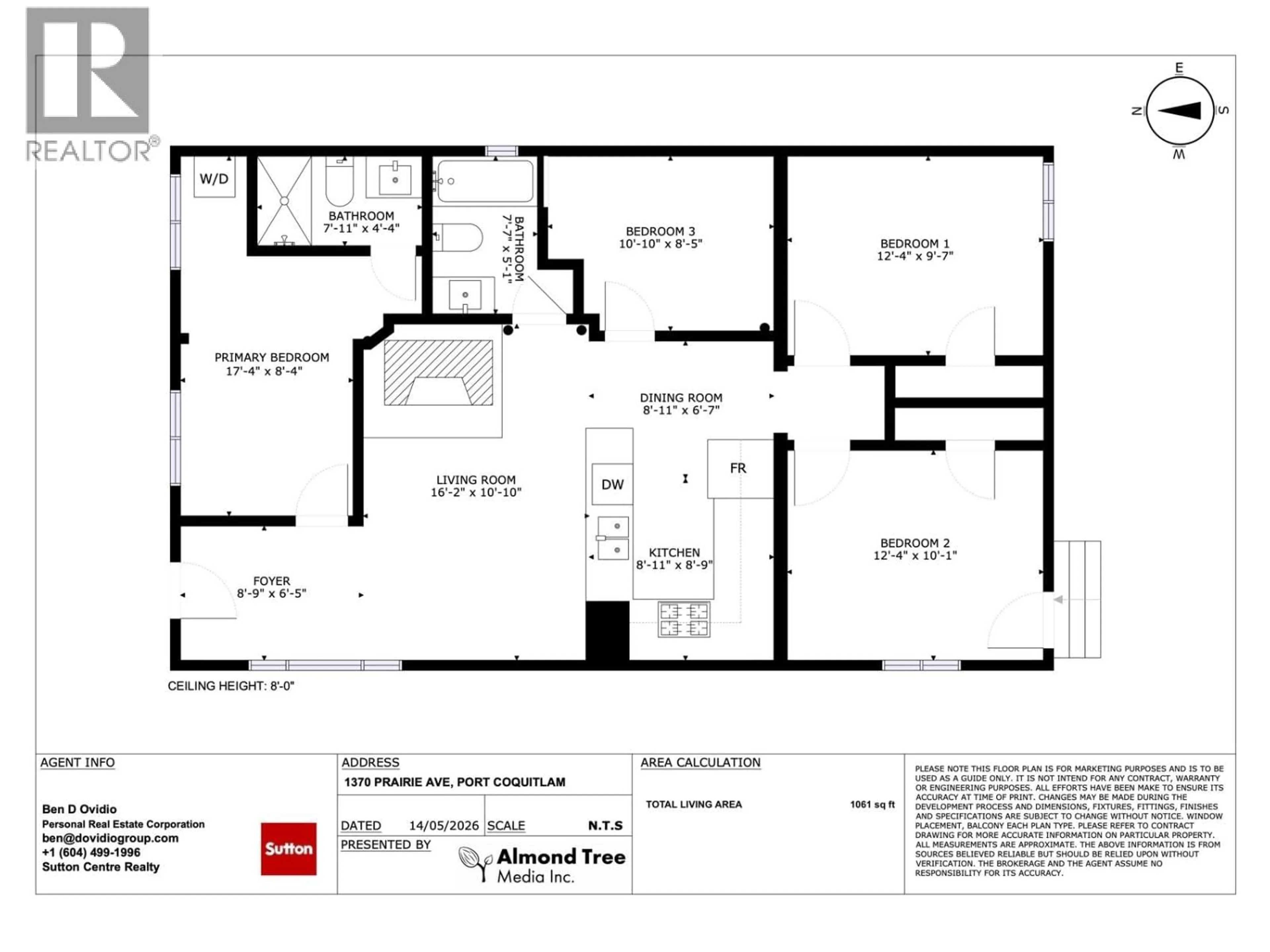 Floor plan for 1370 PRAIRIE AVENUE, Port Coquitlam British Columbia V3B1T2