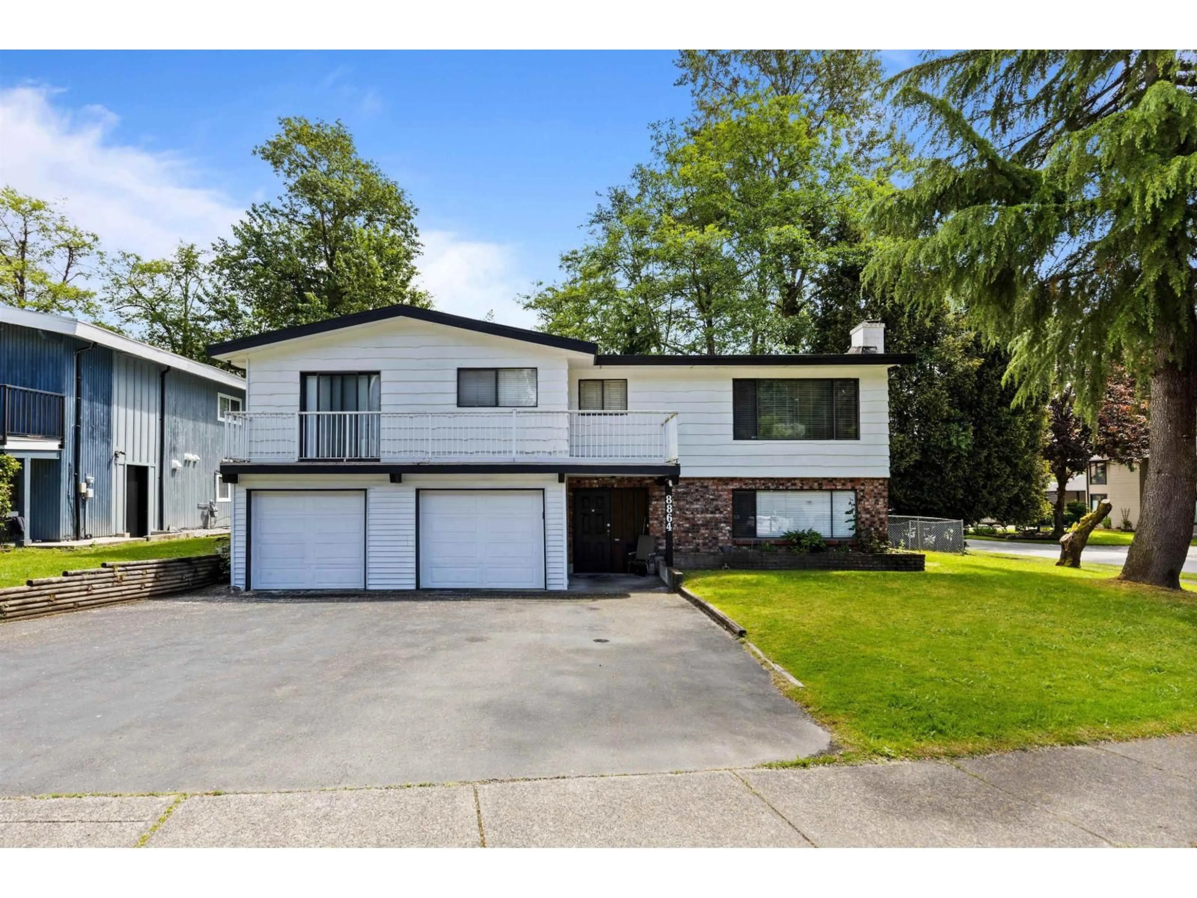 Home with vinyl exterior material, street for 8864 URSUS CRESCENT, Surrey British Columbia V3V6L4