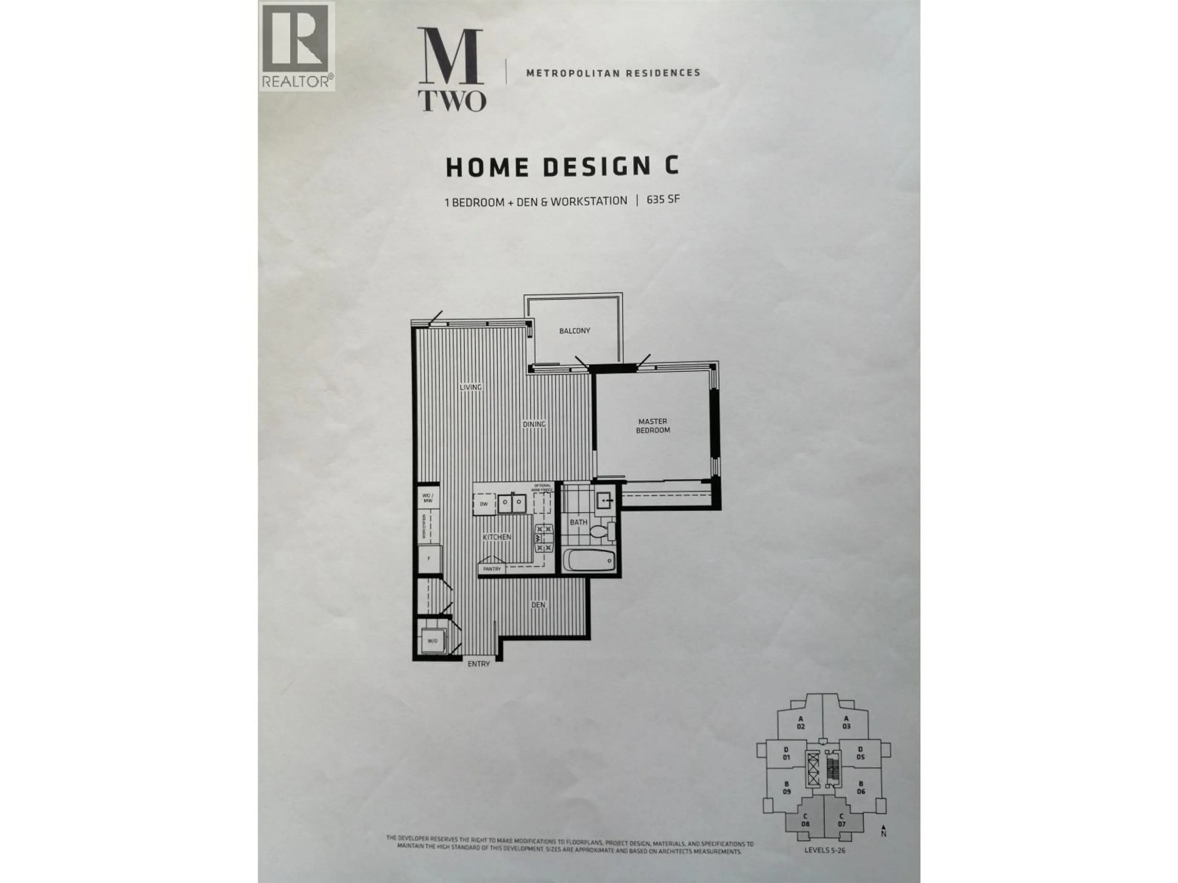 Floor plan for 607 - 3008 GLEN DRIVE, Coquitlam British Columbia V3B0J5