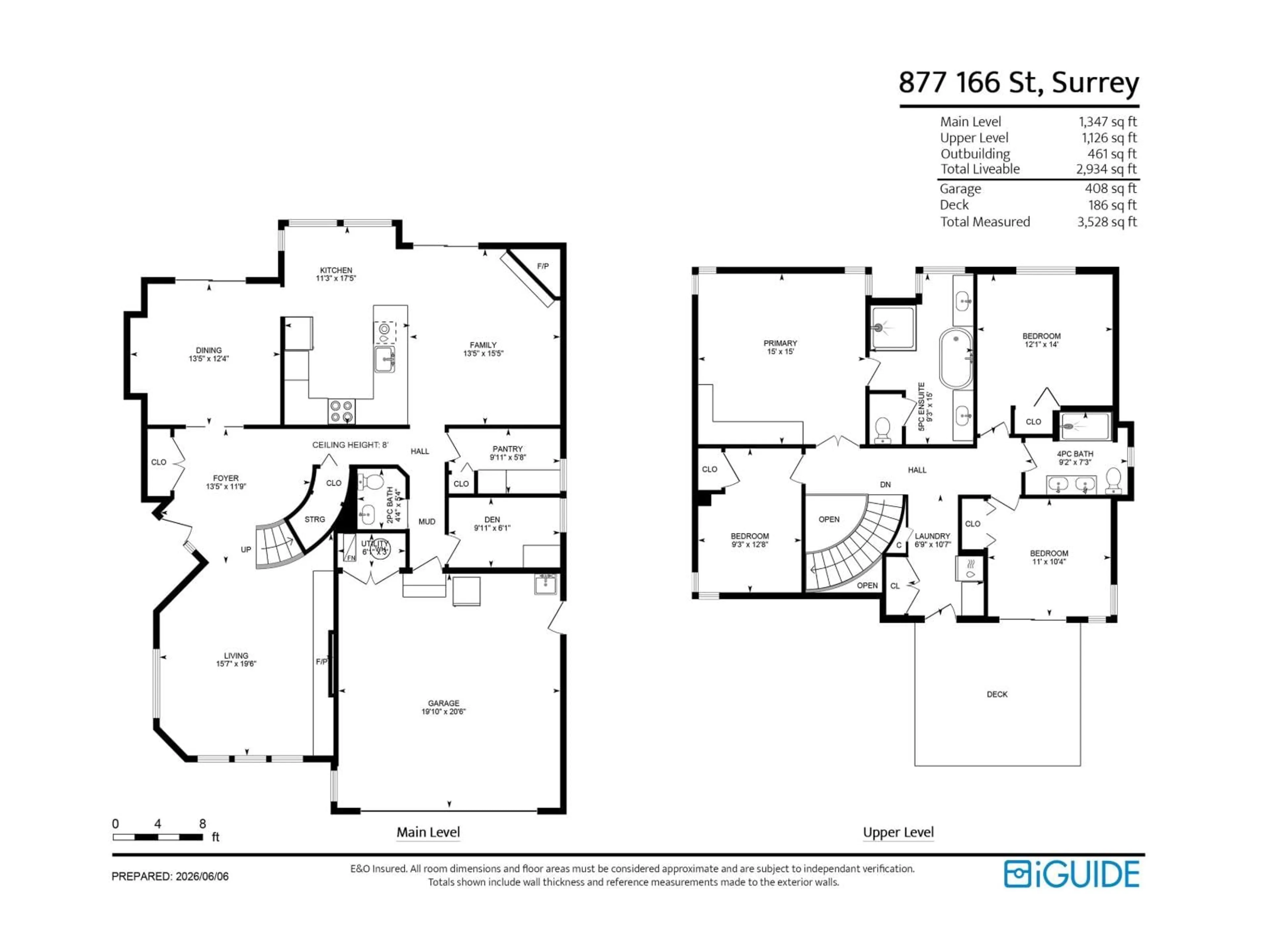 Floor plan for 877 166 STREET, Surrey British Columbia V4A9C4