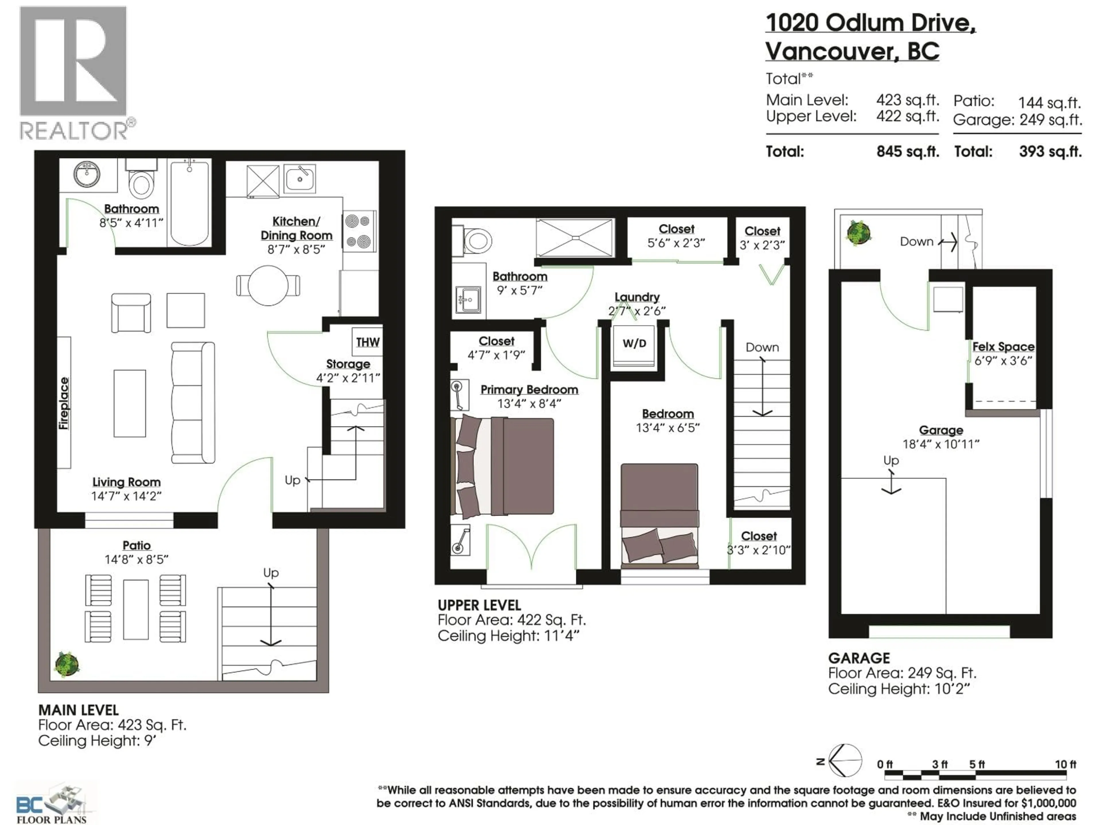 Floor plan for 1020 ODLUM DRIVE, Vancouver British Columbia V5L3L6