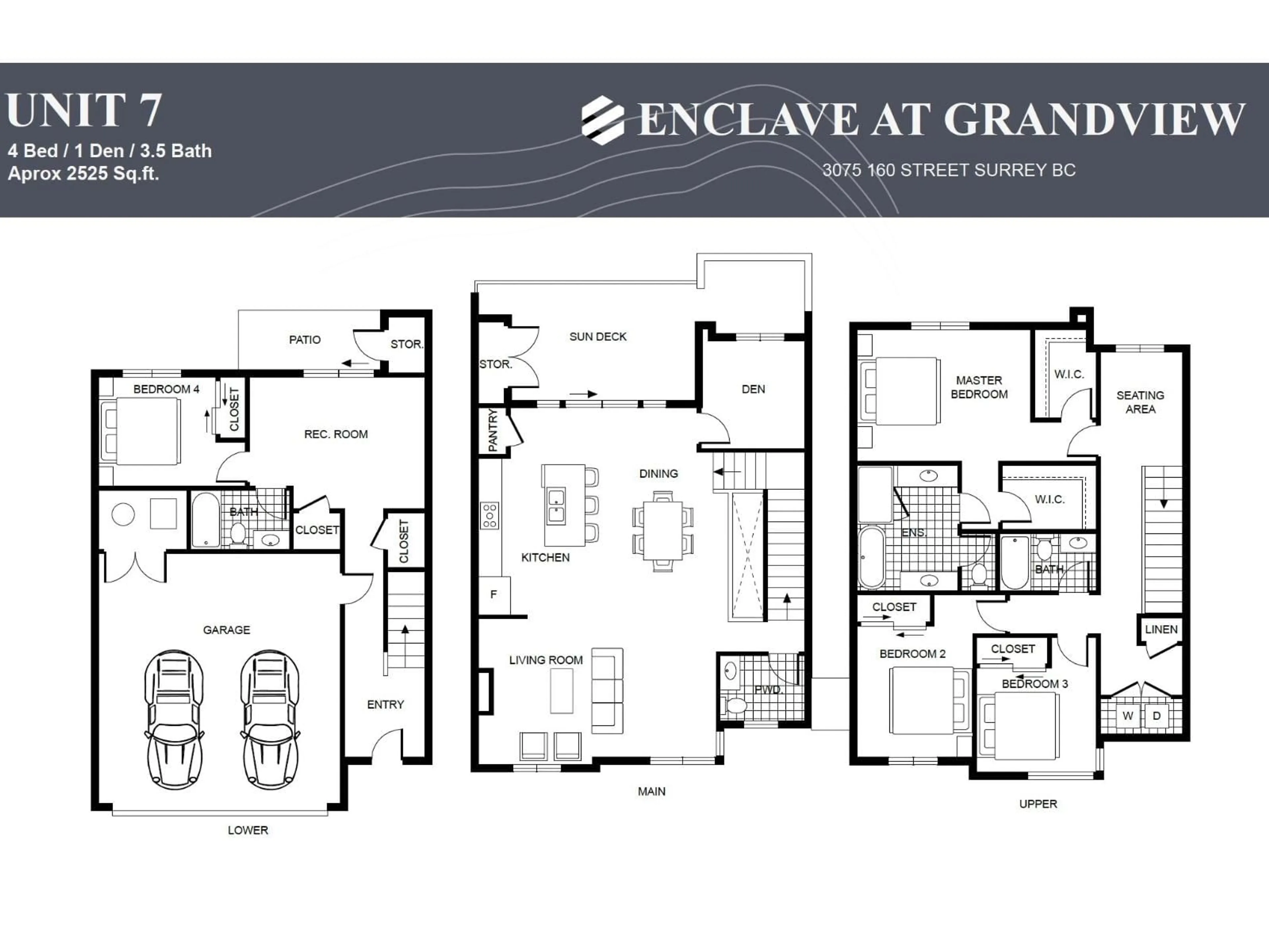 Floor plan for 7 - 3075 160 STREET, Surrey British Columbia V3Z0N6