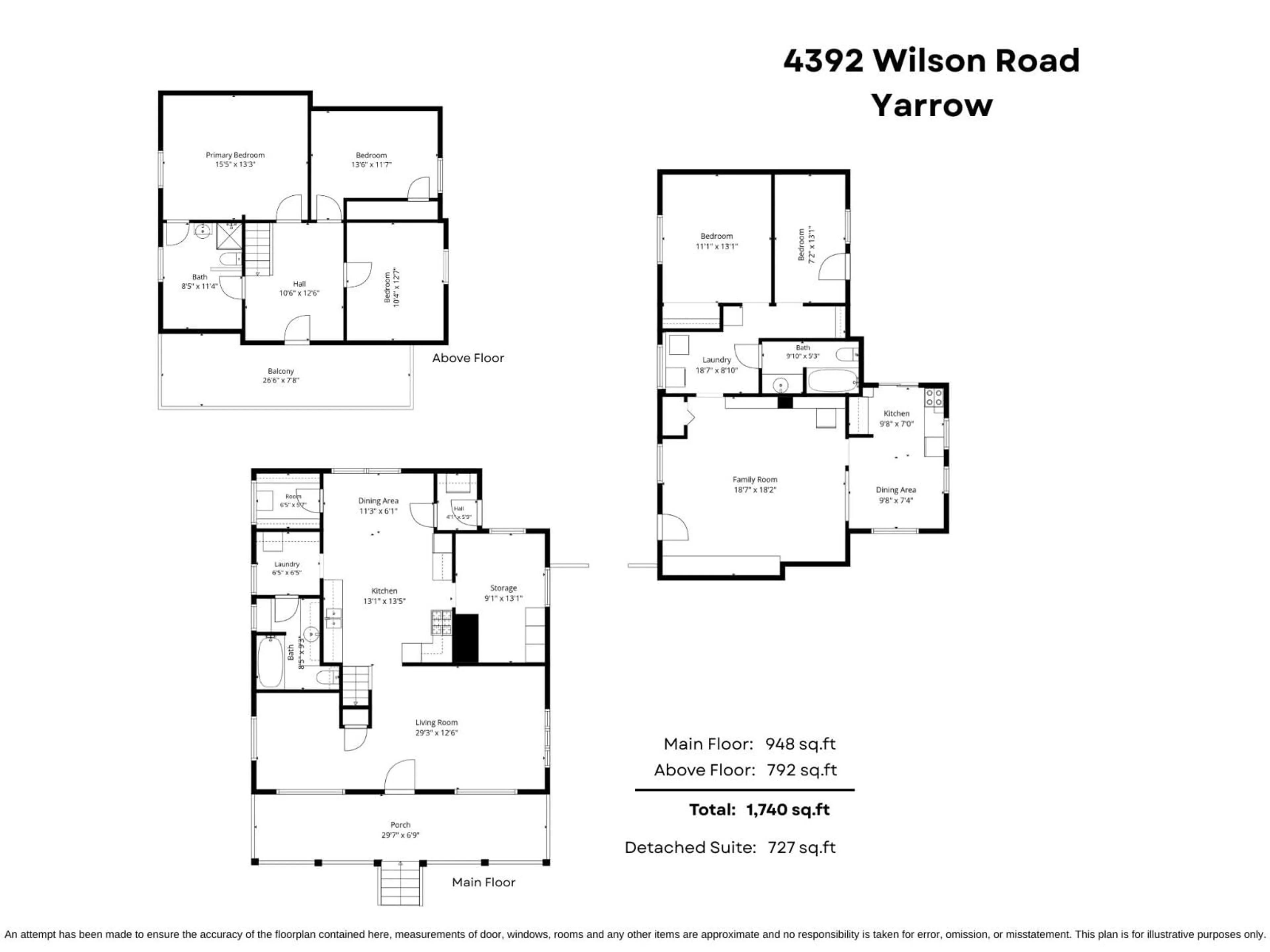 Floor plan for 4392 WILSON ROAD, Yarrow British Columbia V2R5C6