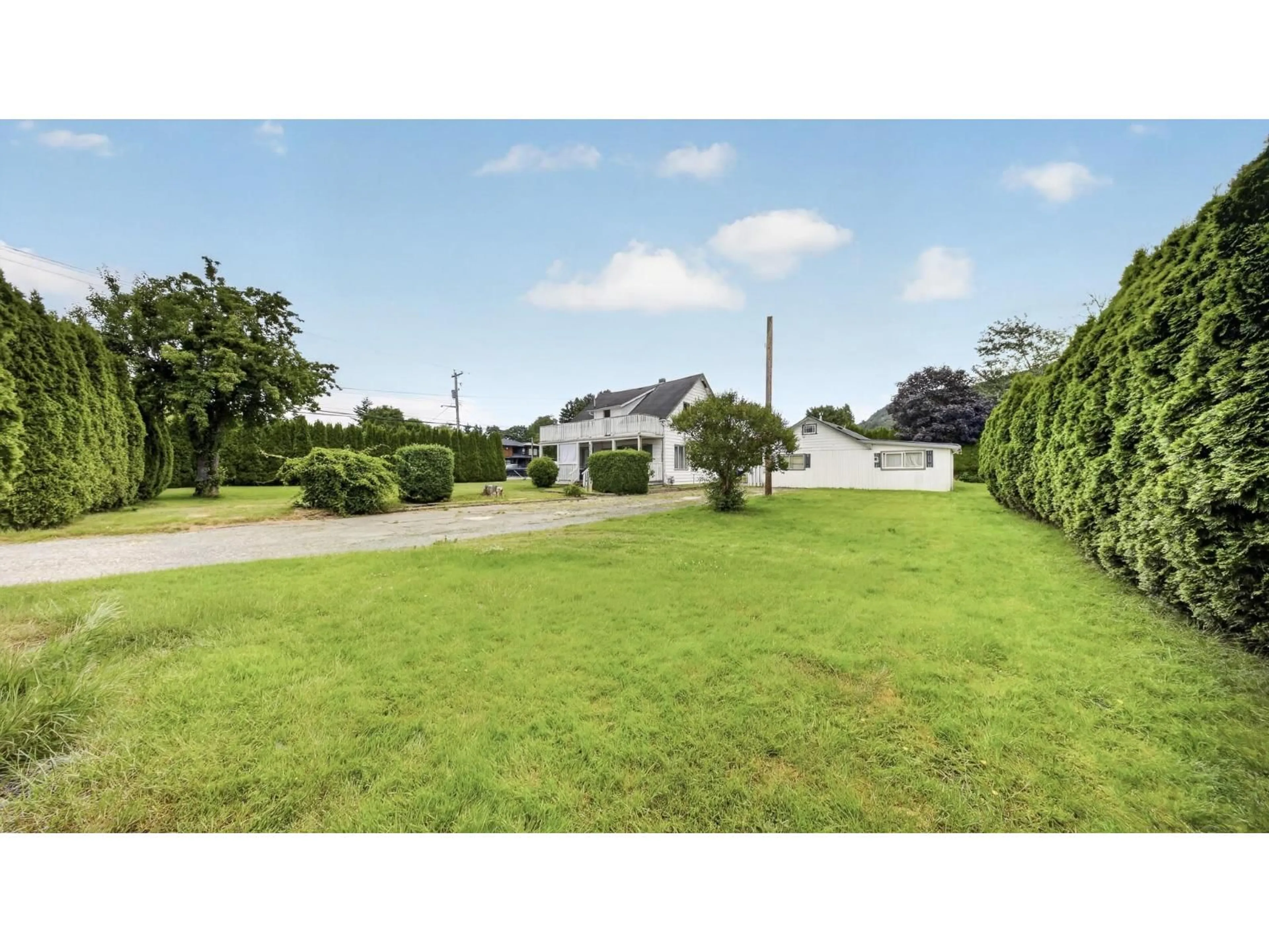 A pic from outside/outdoor area/front of a property/back of a property/a pic from drone, street for 4392 WILSON ROAD, Yarrow British Columbia V2R5C6