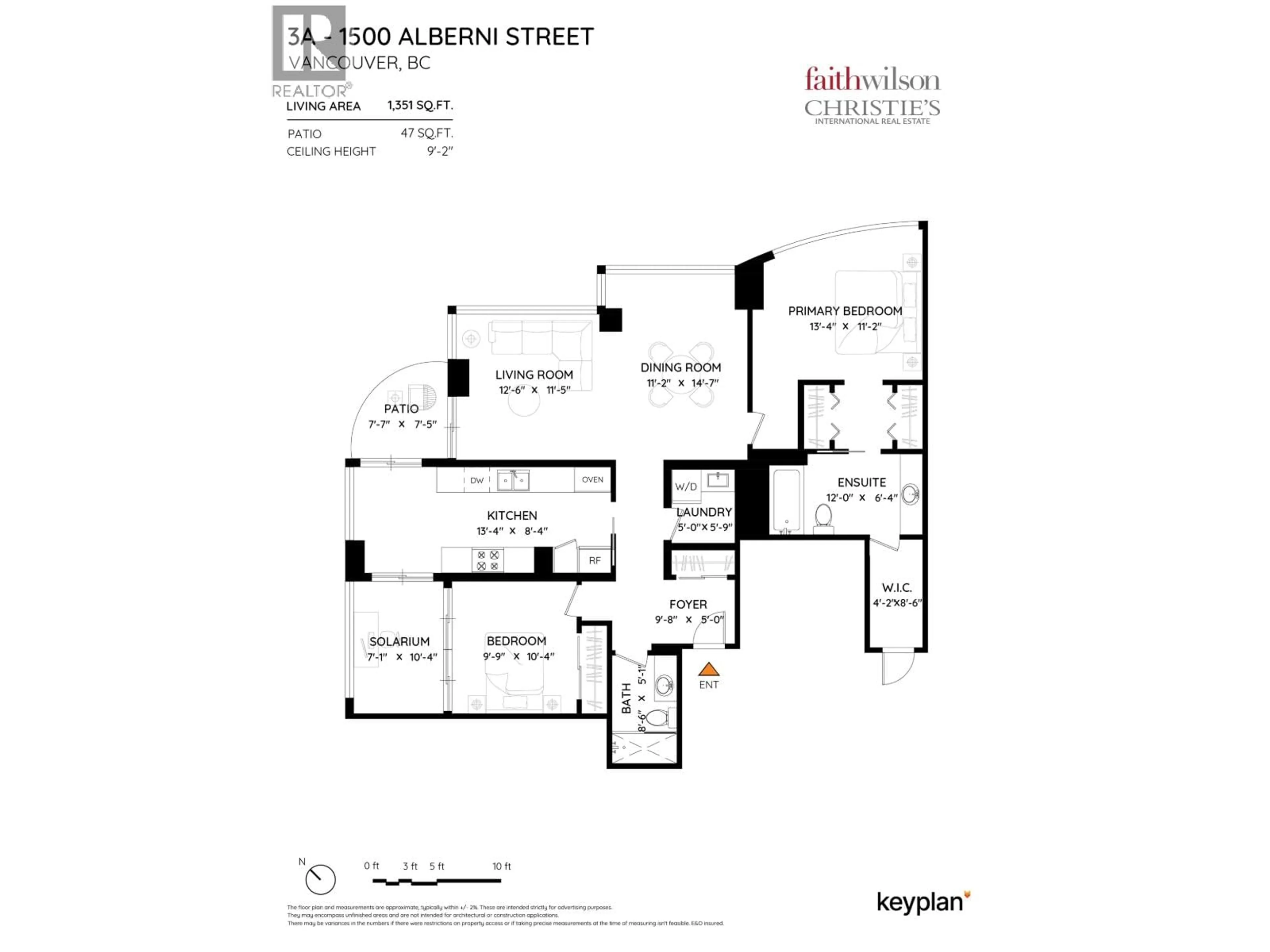 Floor plan for 3A - 1500 ALBERNI STREET, Vancouver British Columbia V6G3C9