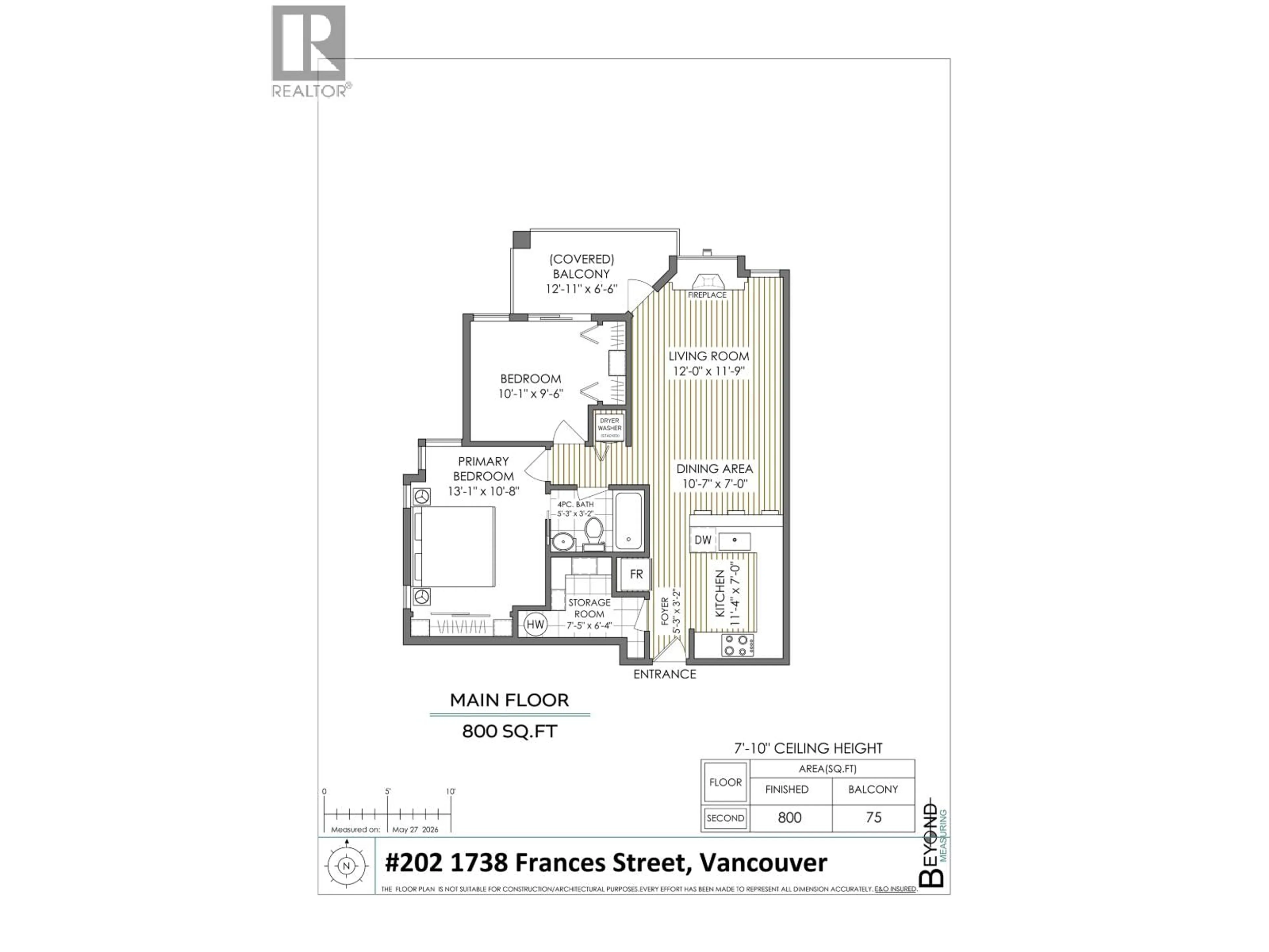 Floor plan for 202 - 1738 FRANCES STREET, Vancouver British Columbia V5L1Z6