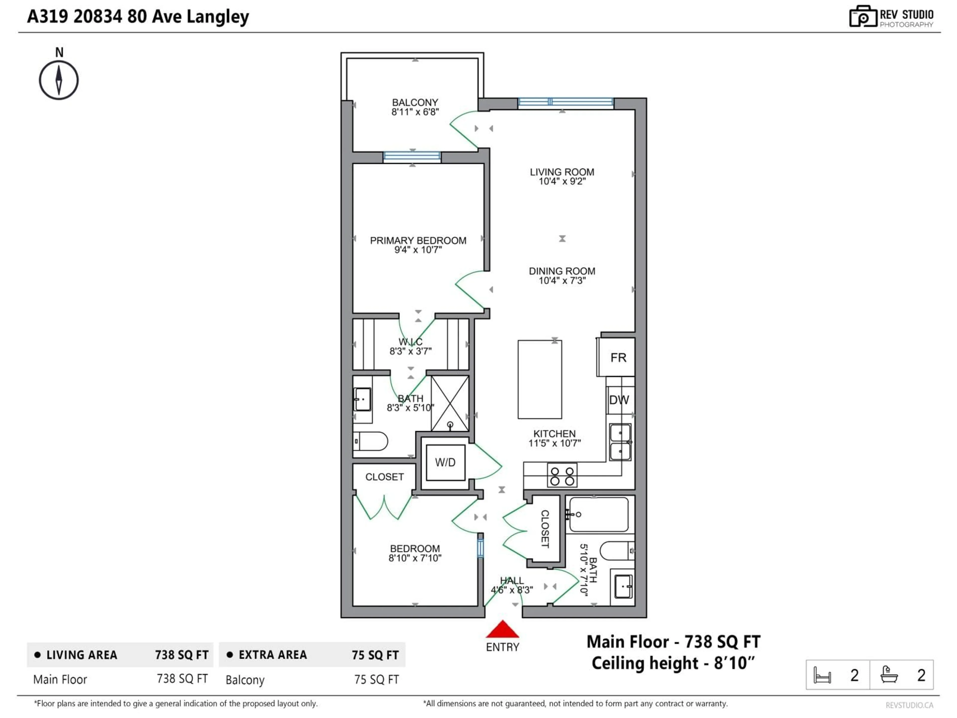 Floor plan for A319 - 20834 80 AVENUE, Langley British Columbia V2Y3M4