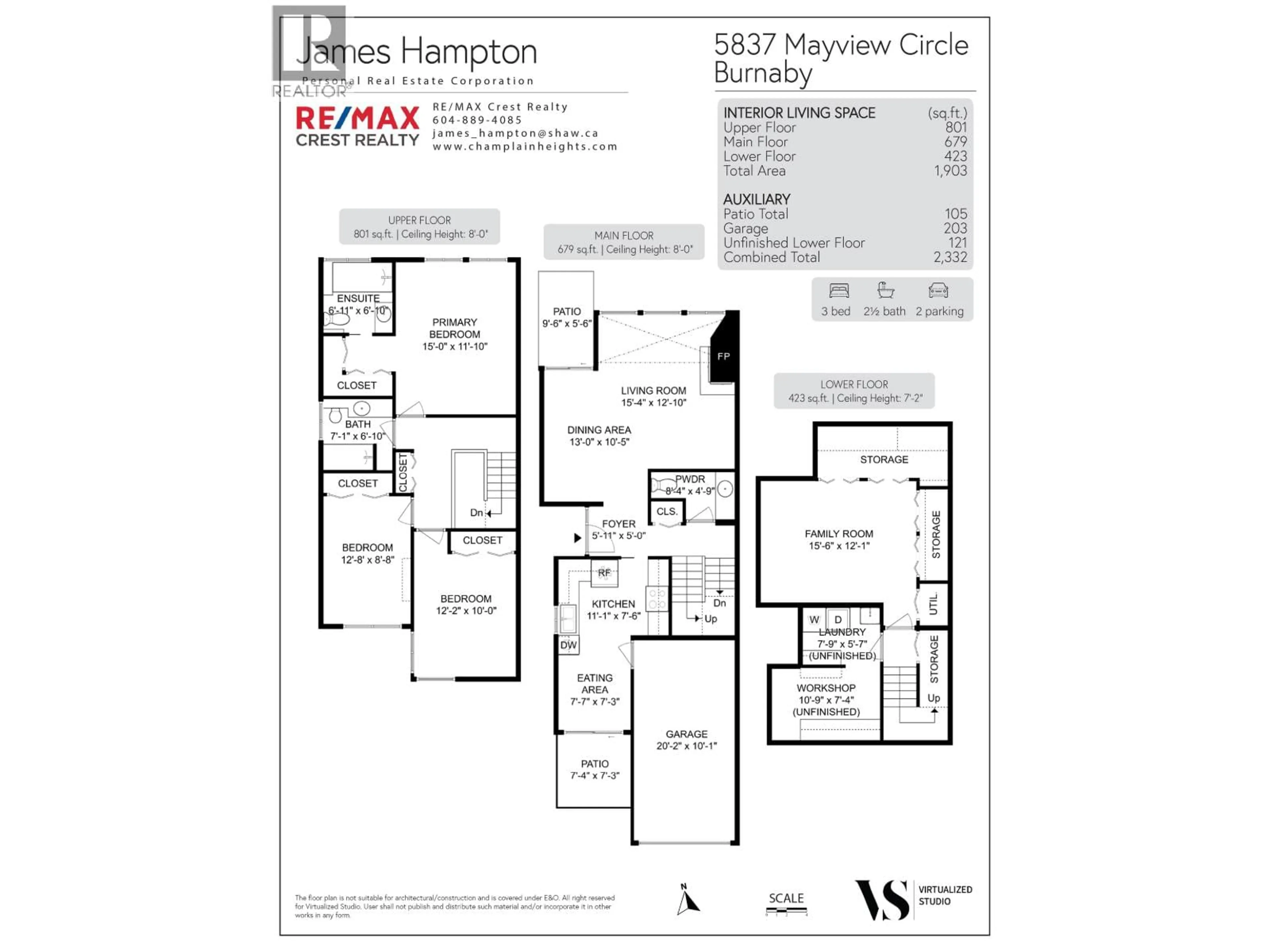 Floor plan for 5837 MAYVIEW CIRCLE, Burnaby British Columbia V5E4B7