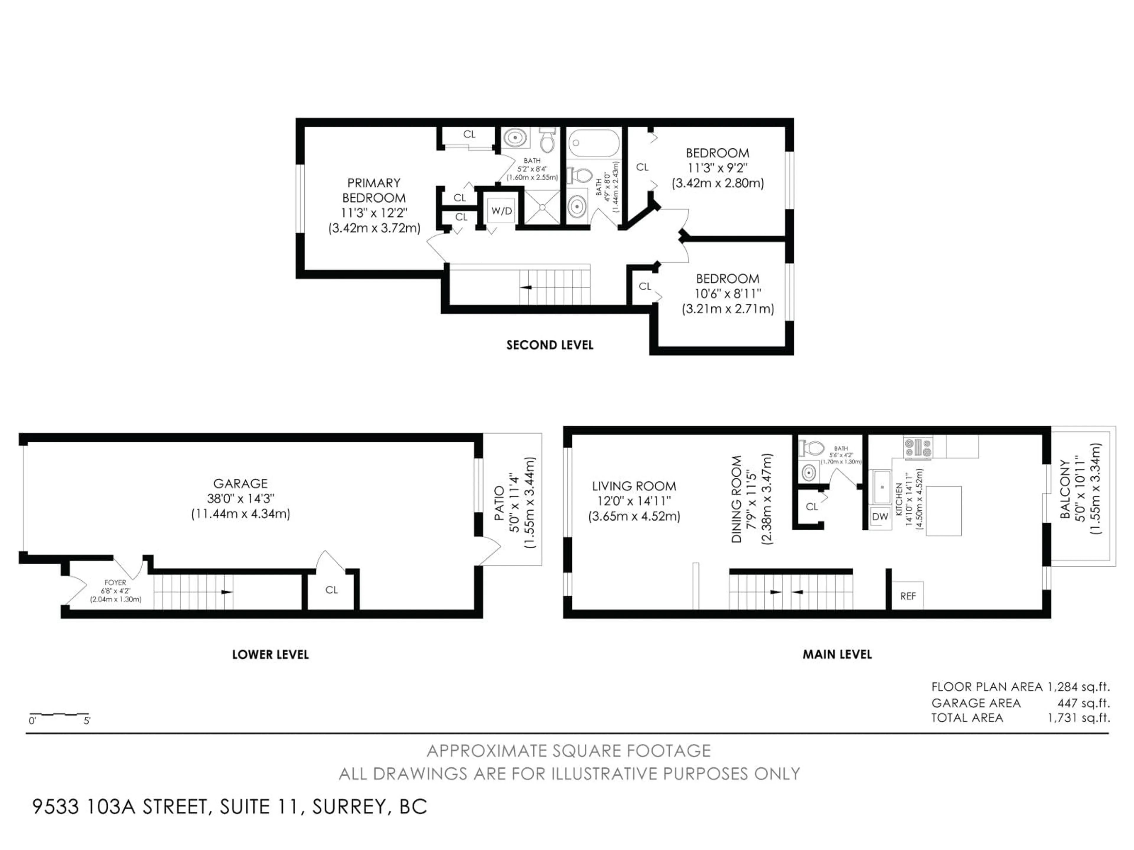 Floor plan for 11 - 9533 130A STREET, Surrey British Columbia V3V0B8