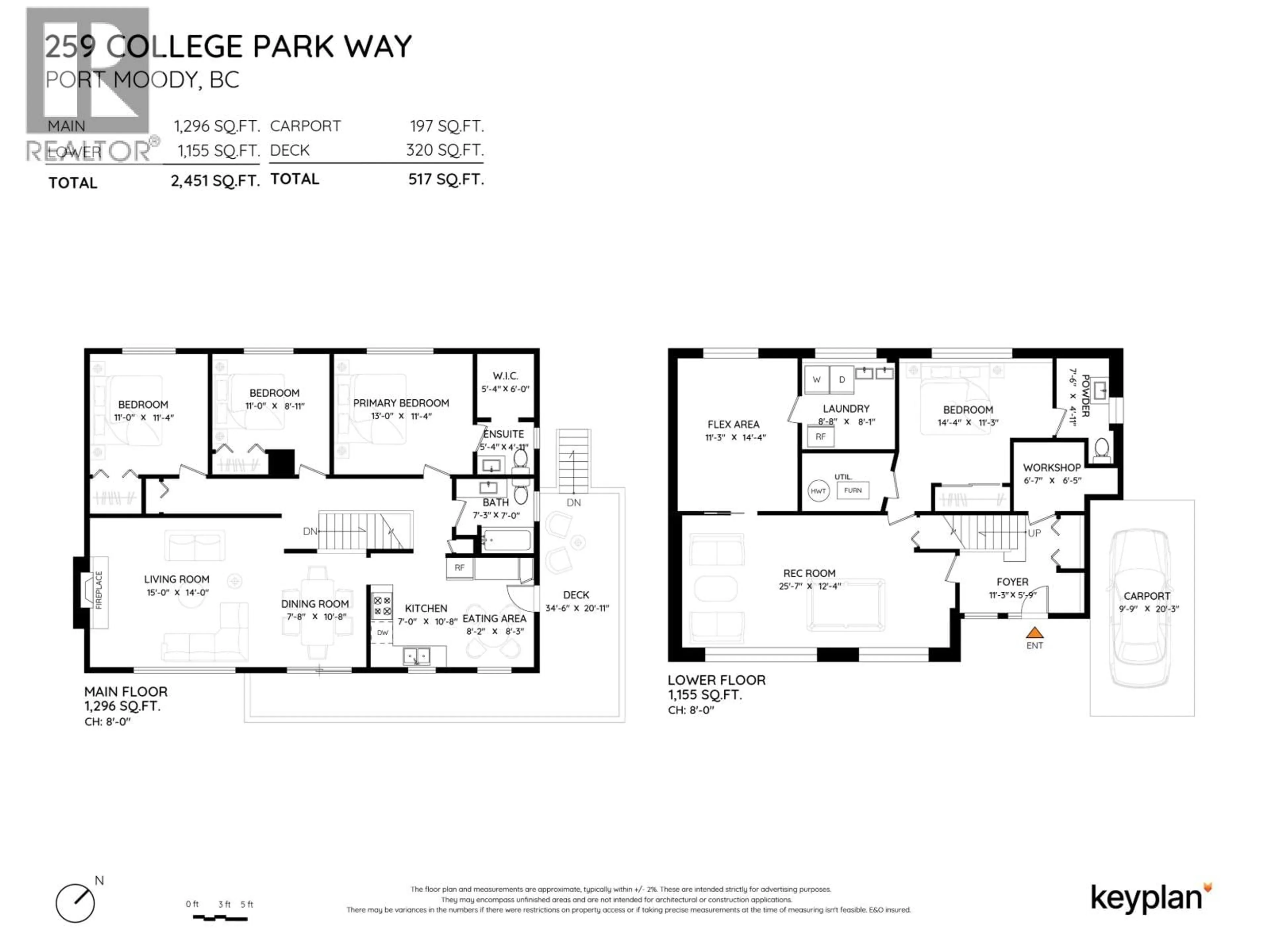 Floor plan for 259 COLLEGE PARK WAY, Port Moody British Columbia V3H1S5