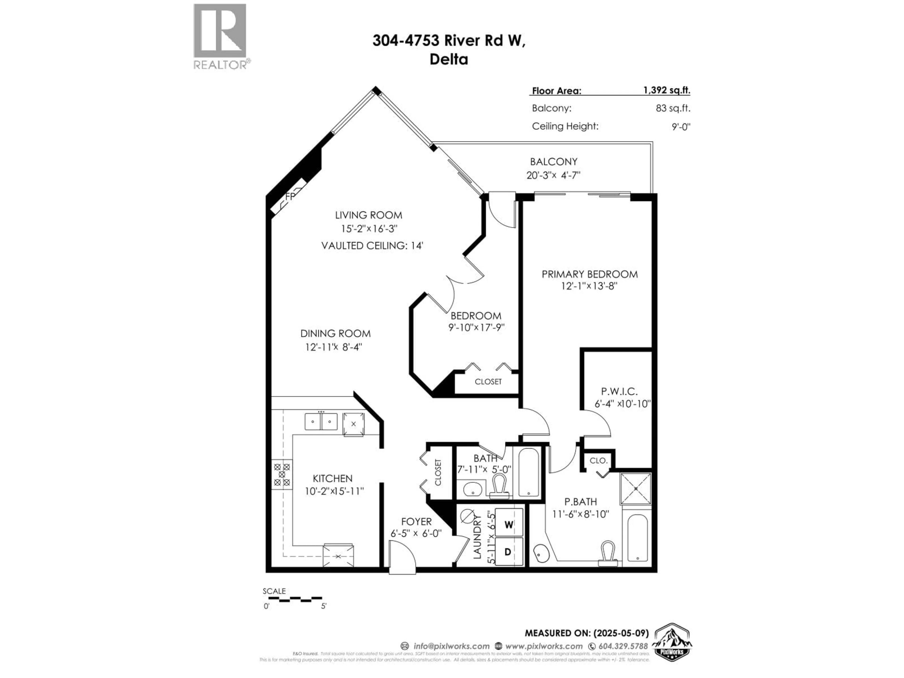 Floor plan for 304 - 4753 RIVER ROAD, Ladner British Columbia V4K1R9