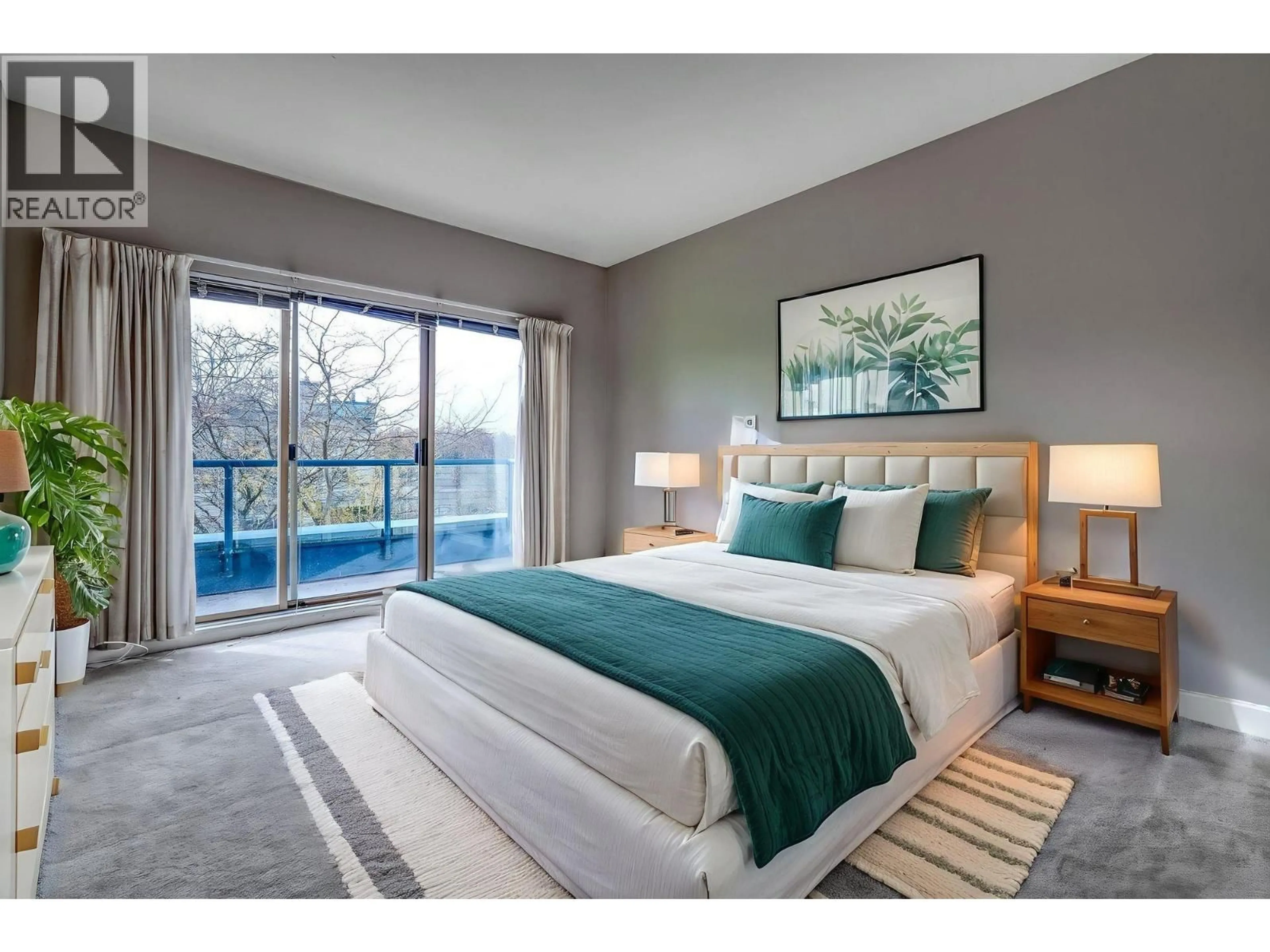 Bedroom with bed, carpet floor for 304 - 4753 RIVER ROAD, Ladner British Columbia V4K1R9