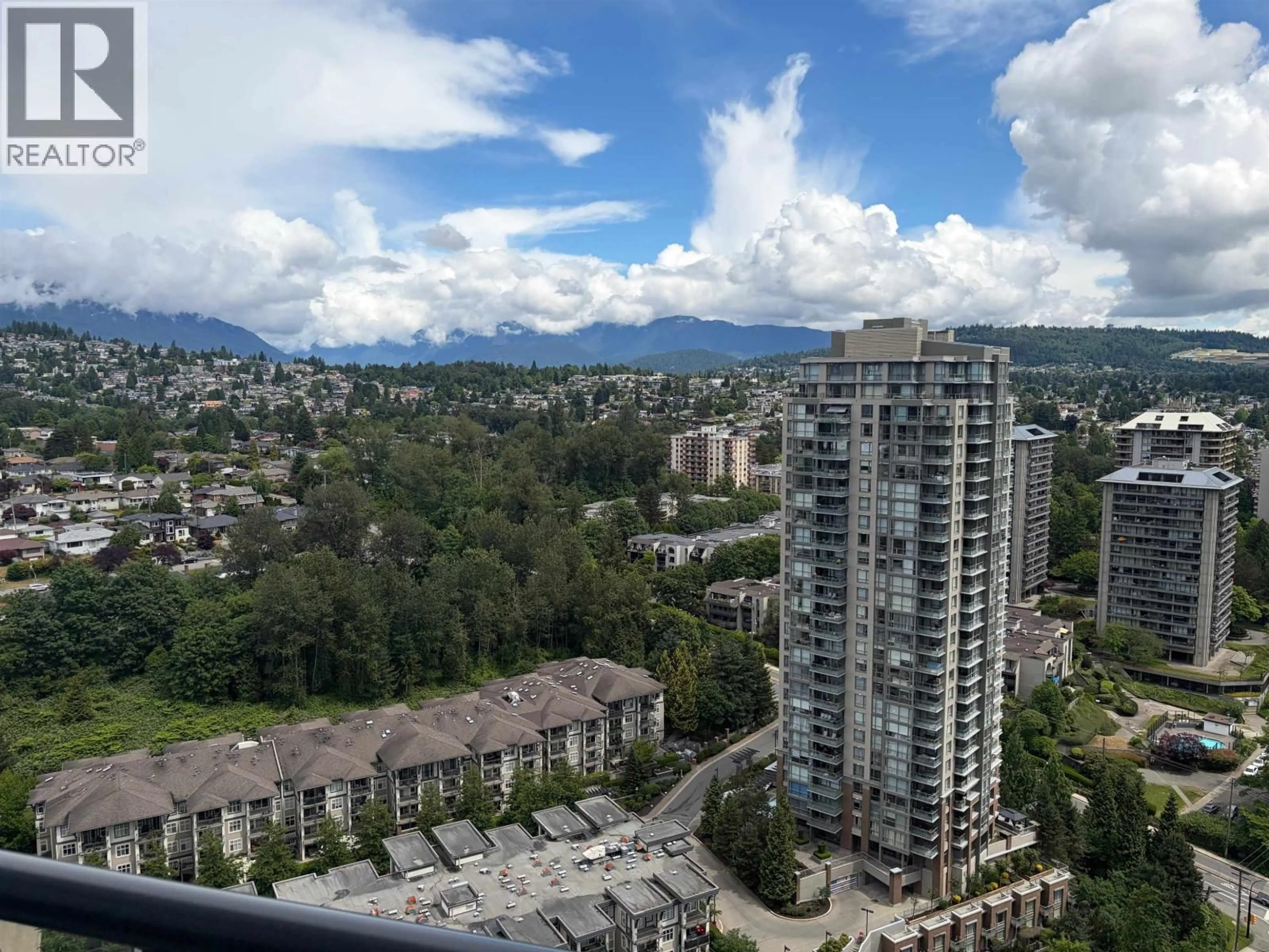 A pic from outside/outdoor area/front of a property/back of a property/a pic from drone, city buildings view from balcony for 2711 - 4730 LOUGHEED HIGHWAY, Burnaby British Columbia V5C4A8