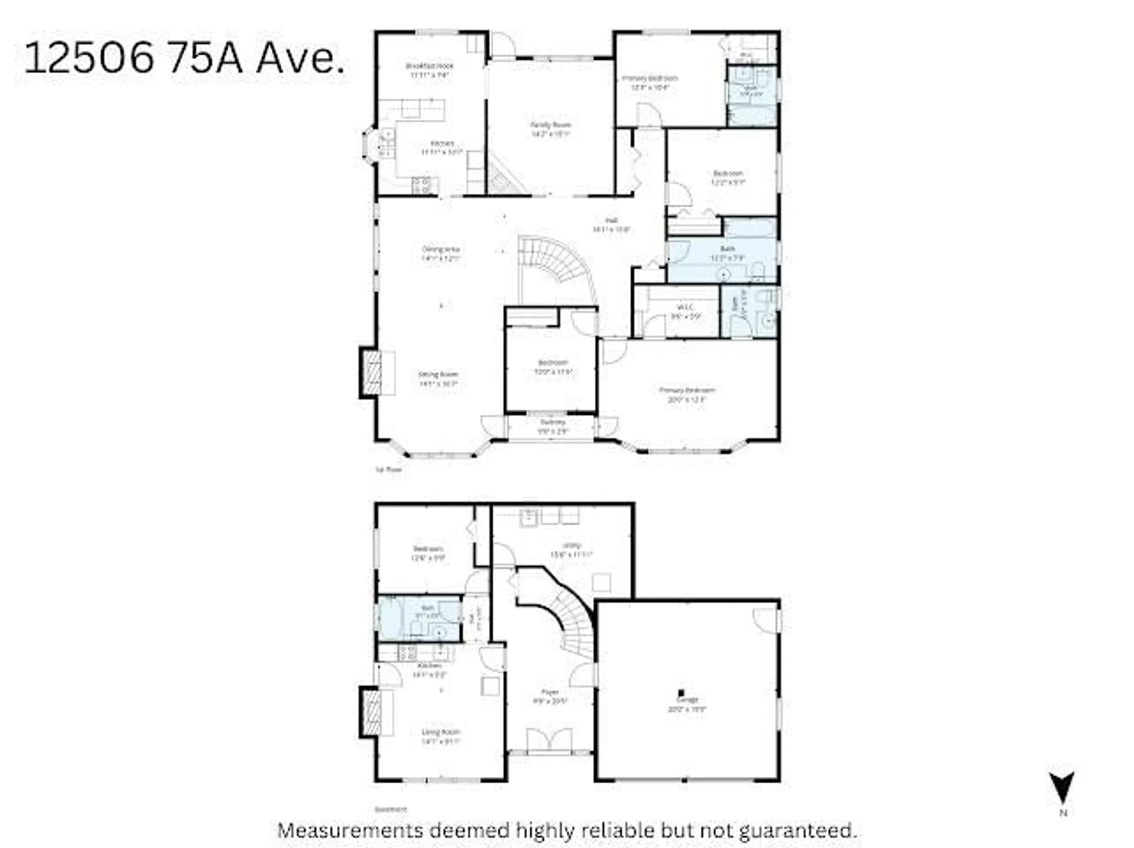 Floor plan for 12506 75A AVENUE, Surrey British Columbia V3W0M3