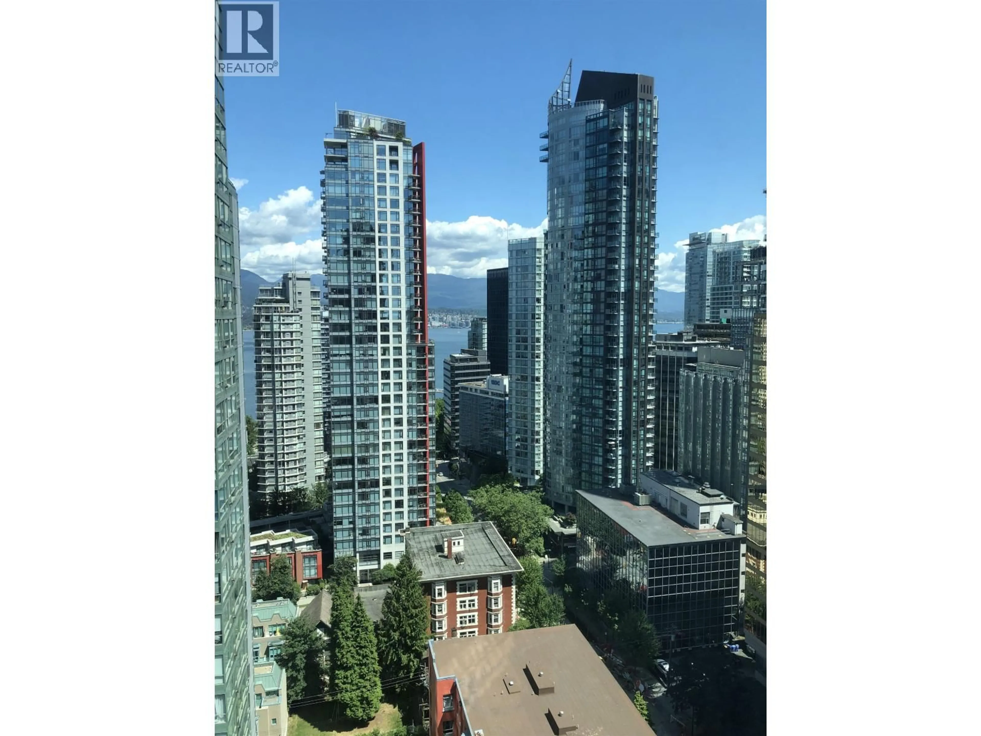 A pic from outside/outdoor area/front of a property/back of a property/a pic from drone, city buildings view from balcony for 2202 - 1200 GEORGIA STREET, Vancouver British Columbia V6E4R2