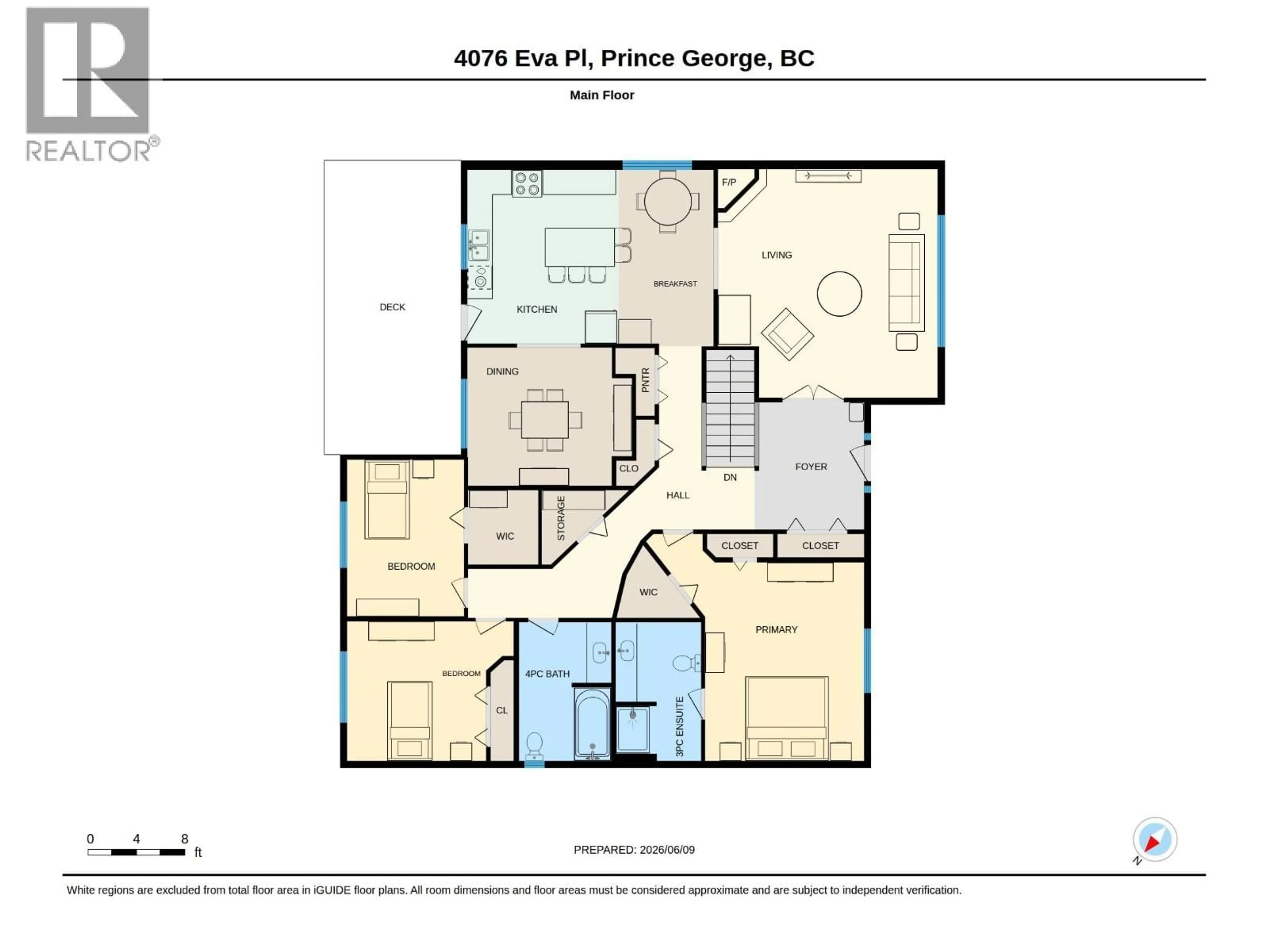 Floor plan for 4076 EVA PLACE, Prince George British Columbia V2K4Z4