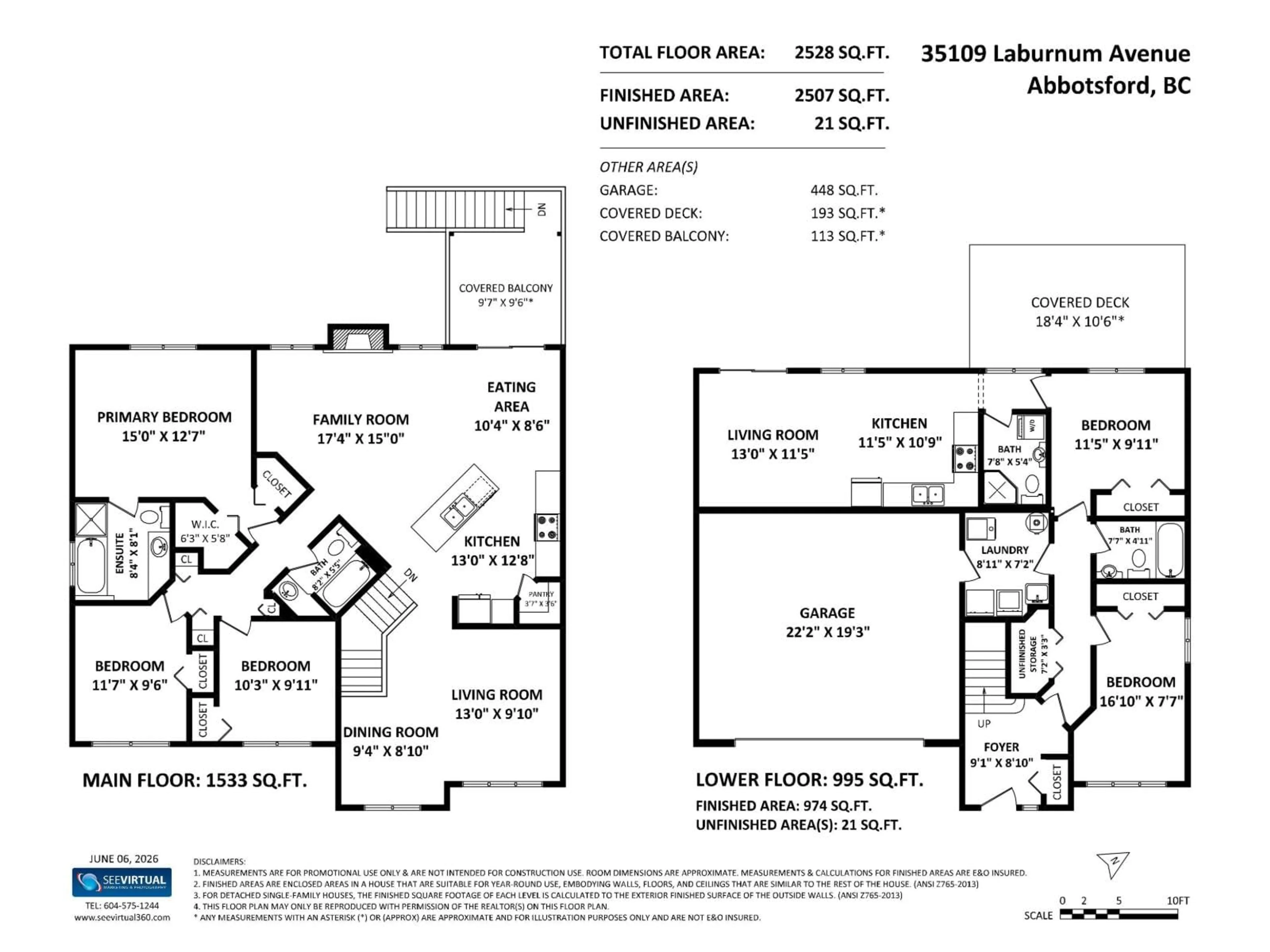 Floor plan for 35109 LABURNUM AVENUE, Abbotsford British Columbia V2S8K3